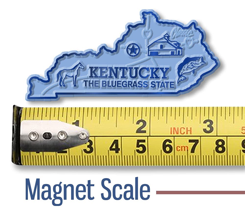 Kentucky Small State Magnet By Classic Magnets, 2.9'' X 1.4'', Collectible Souvenirs Made In The Usa