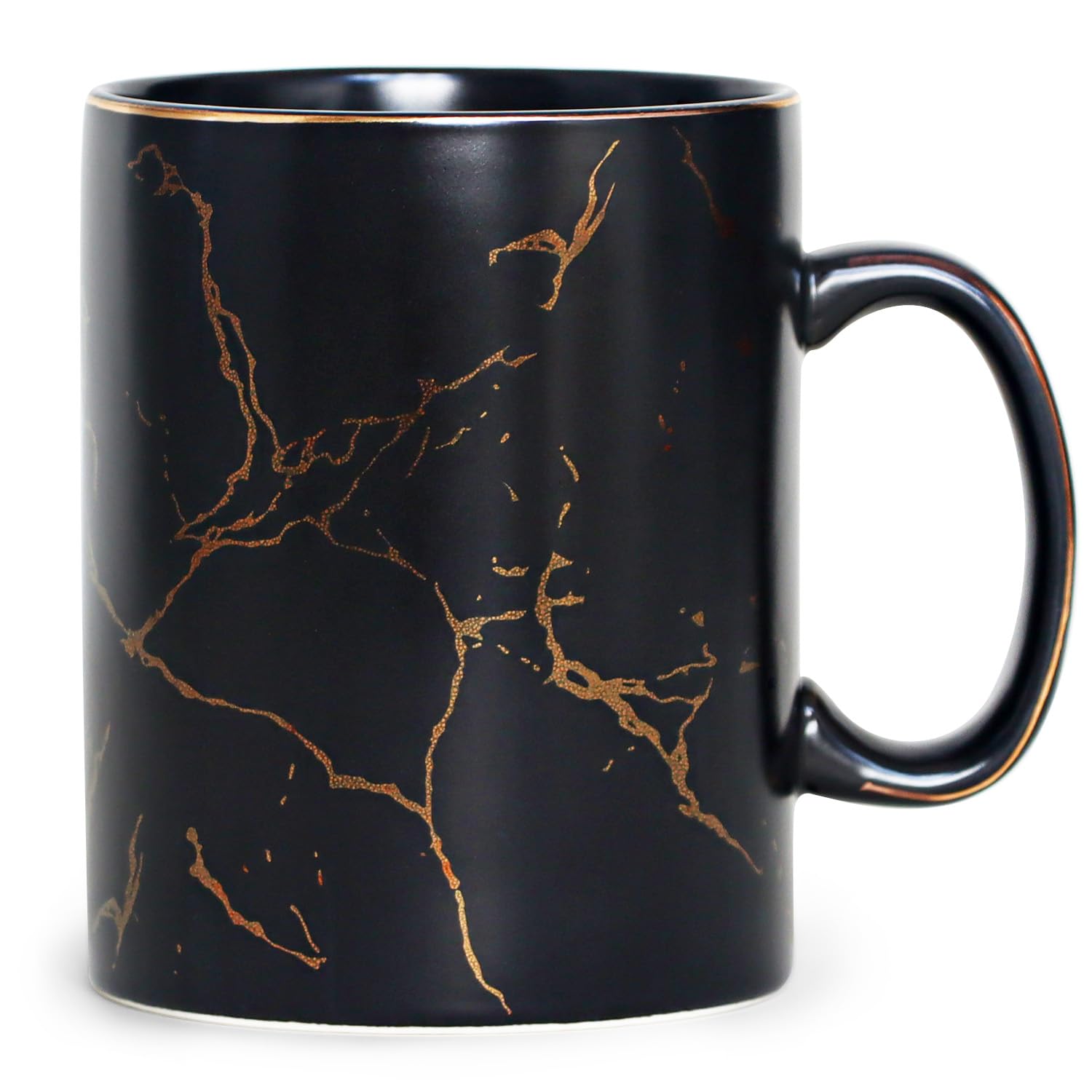 harebe 24 OZ Ceramic Extra Large Black Coffee Mug with Handle,Oversized Hot Tall Latte Mugs,Dishwasher Safe Big Capacity Giant M