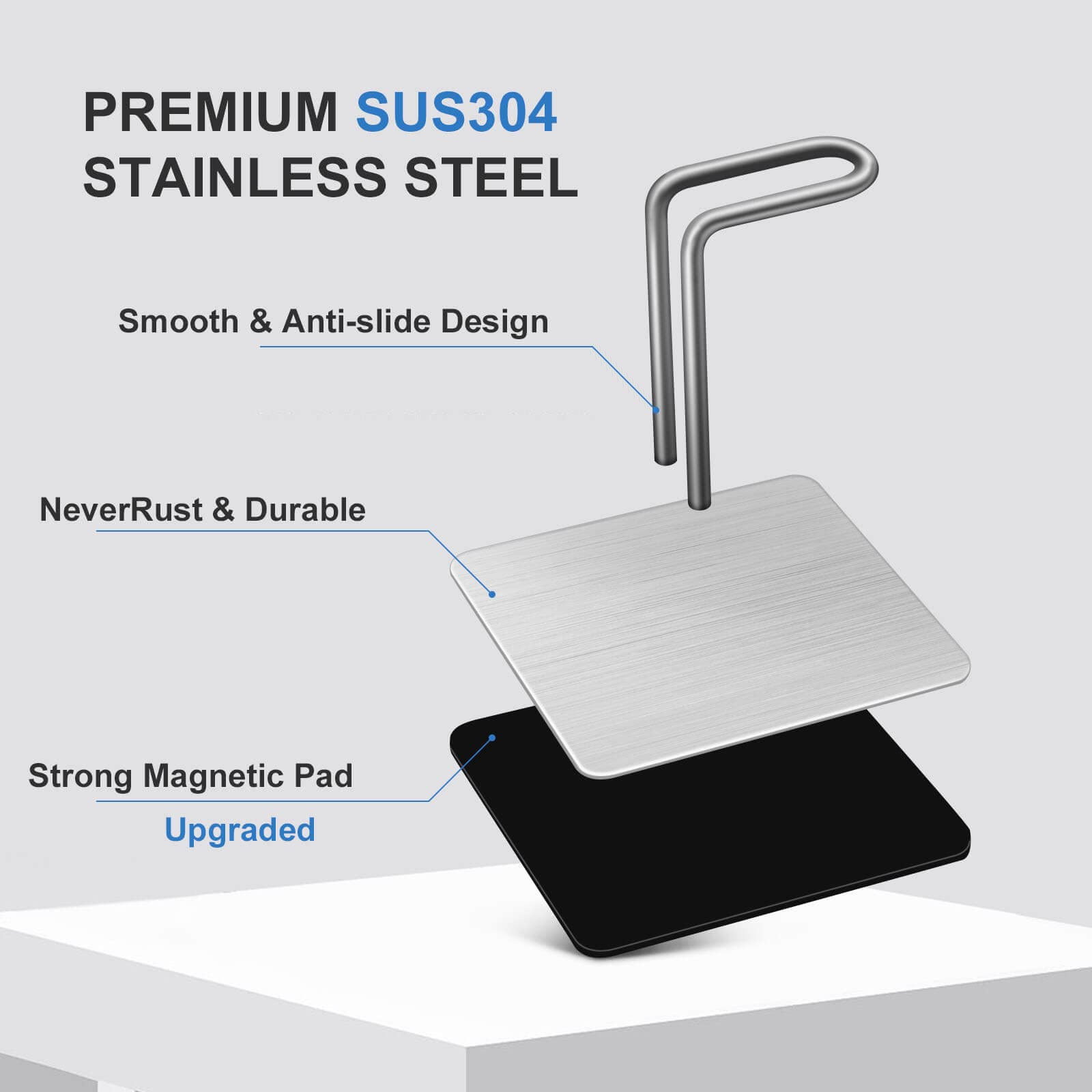 Magnetic Paper Towel Holder Upgraded Version, Strong Magnets Rv Paper Towel Holder Wall Mount For Refrigerator & Grill, Pegboard