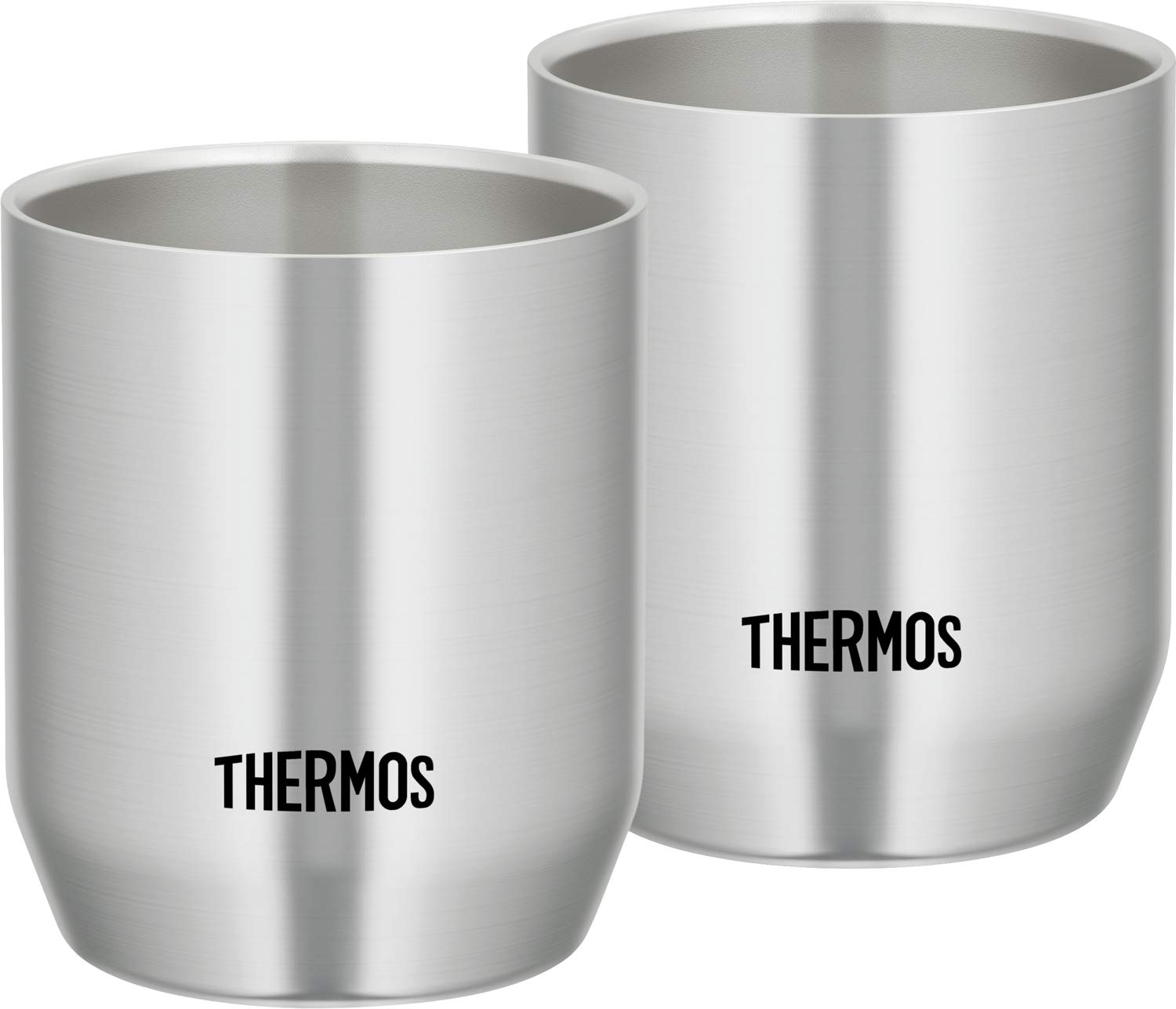 Thermos JDH280P S Vacuum Insulated Cup, 9.5 fl oz (280 ml), Stainless Steel, Set of 2