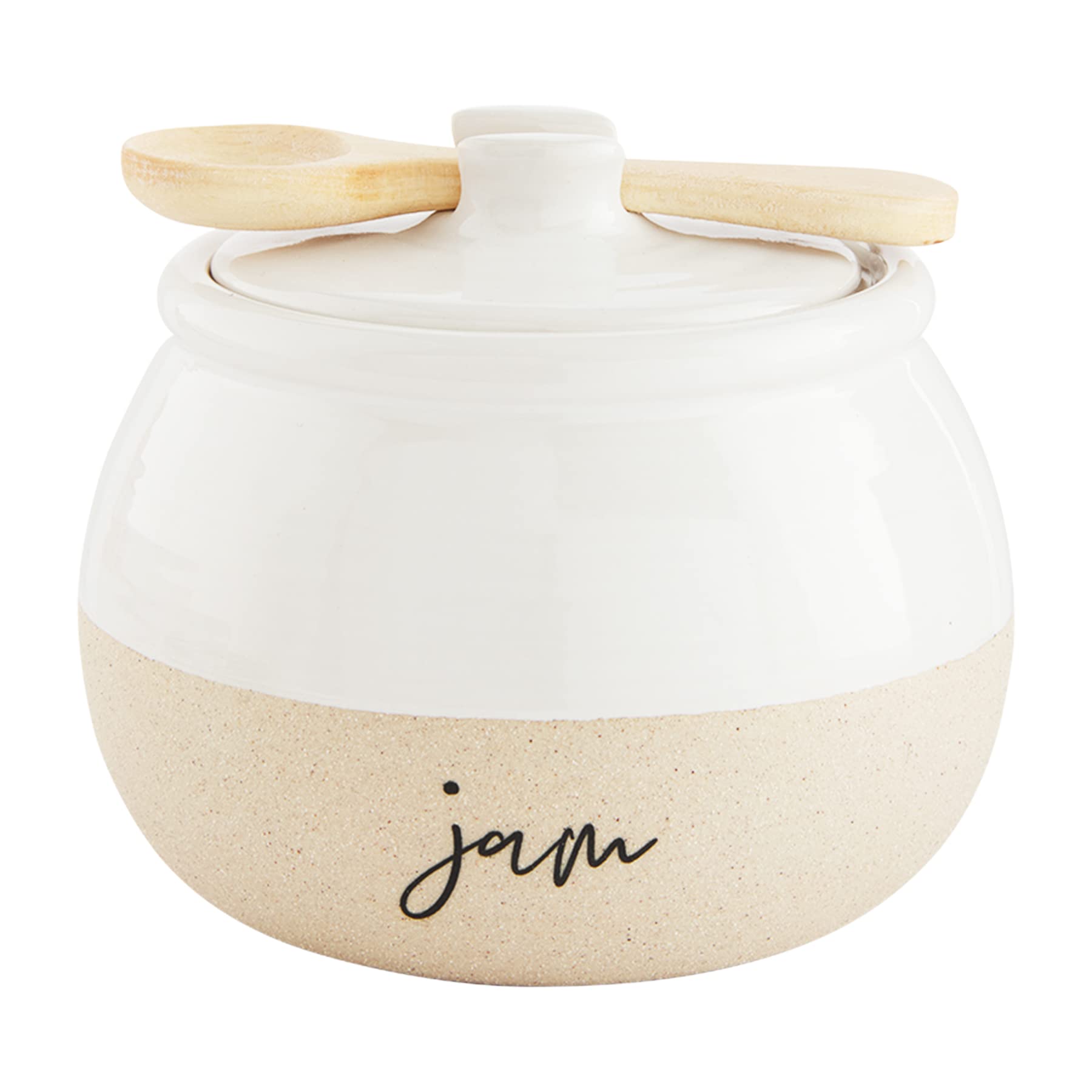Mud Pie, Jam, 3'' X 4 1/2'' Dia | Spoon 4'' Stoneware Jar Set