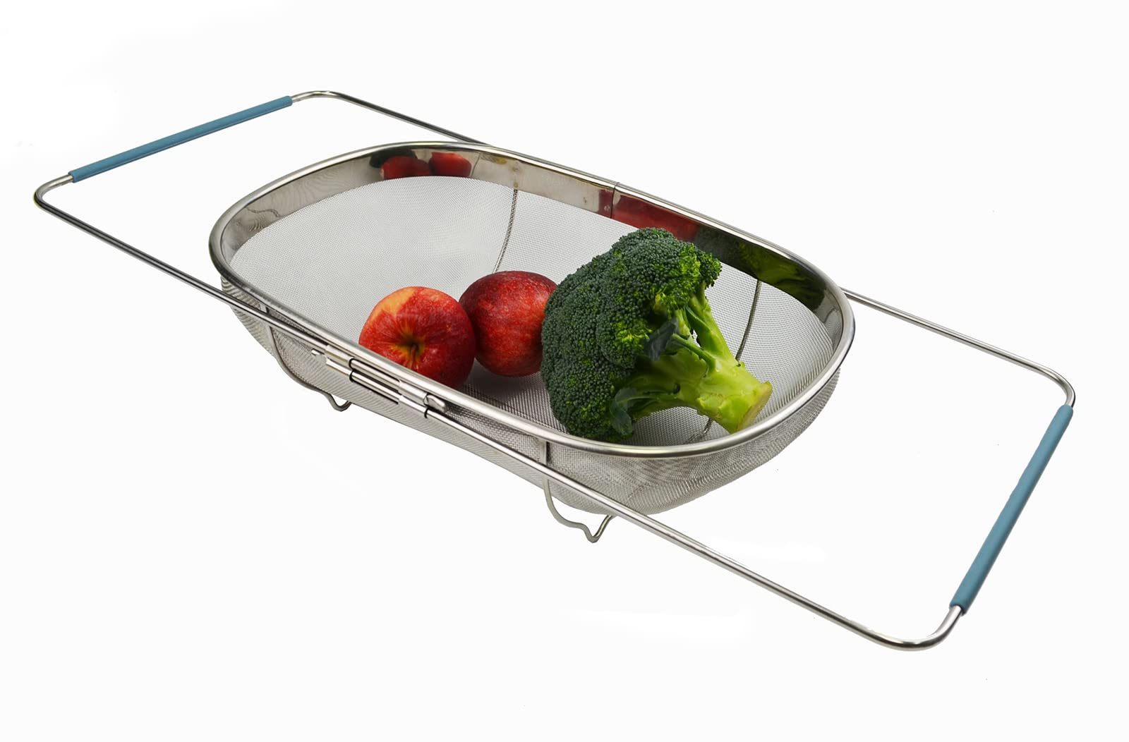 Sammart Expandable Over The Sink Oval Colander/Mesh Strainer Basket (1)