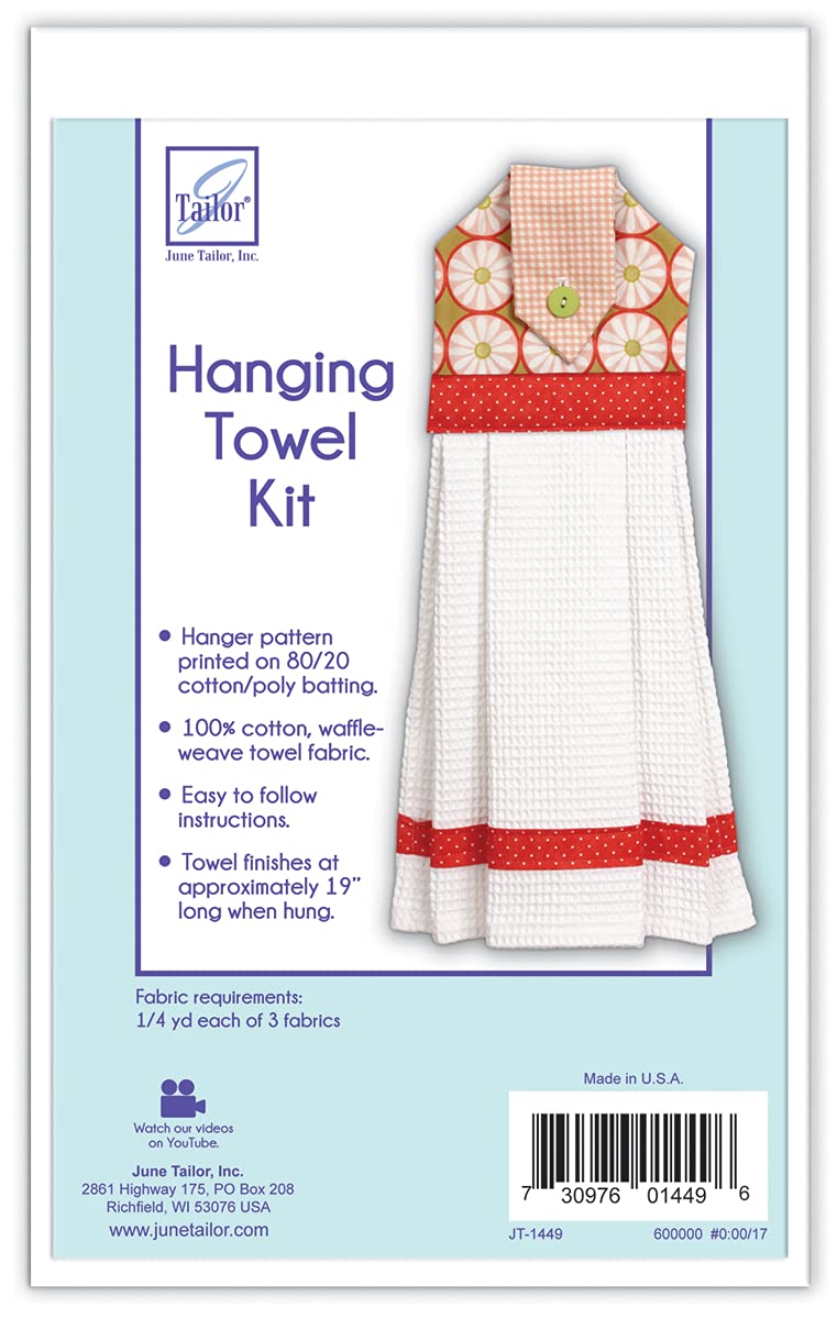 June Tailor Jt-1449 Hanging Towel Kit, None , White 7.00'' X 6.00''