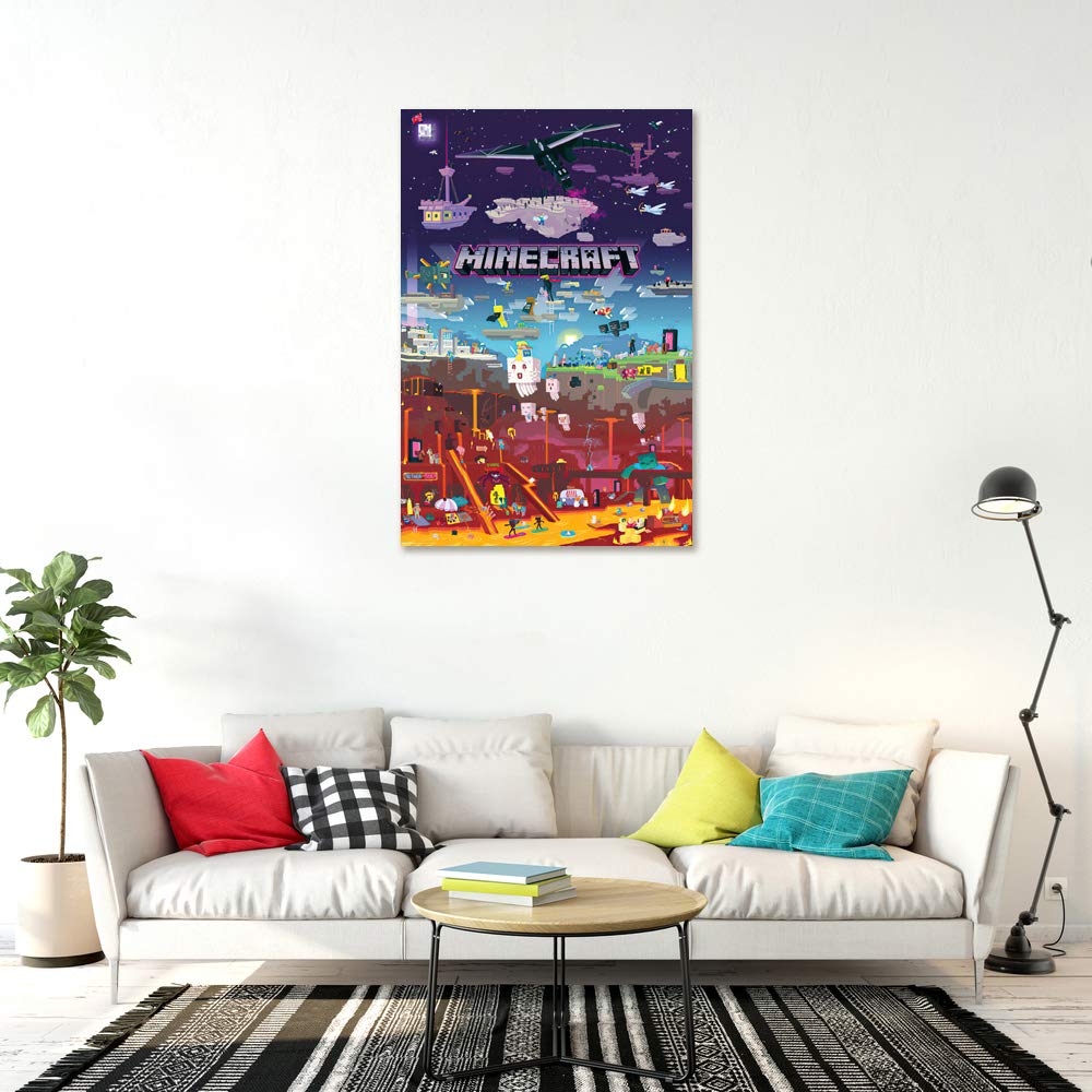 Poster Stop Online Minecraft The World Beyond - Gaming Poster/Print (City) (Size 24'' X 36'')