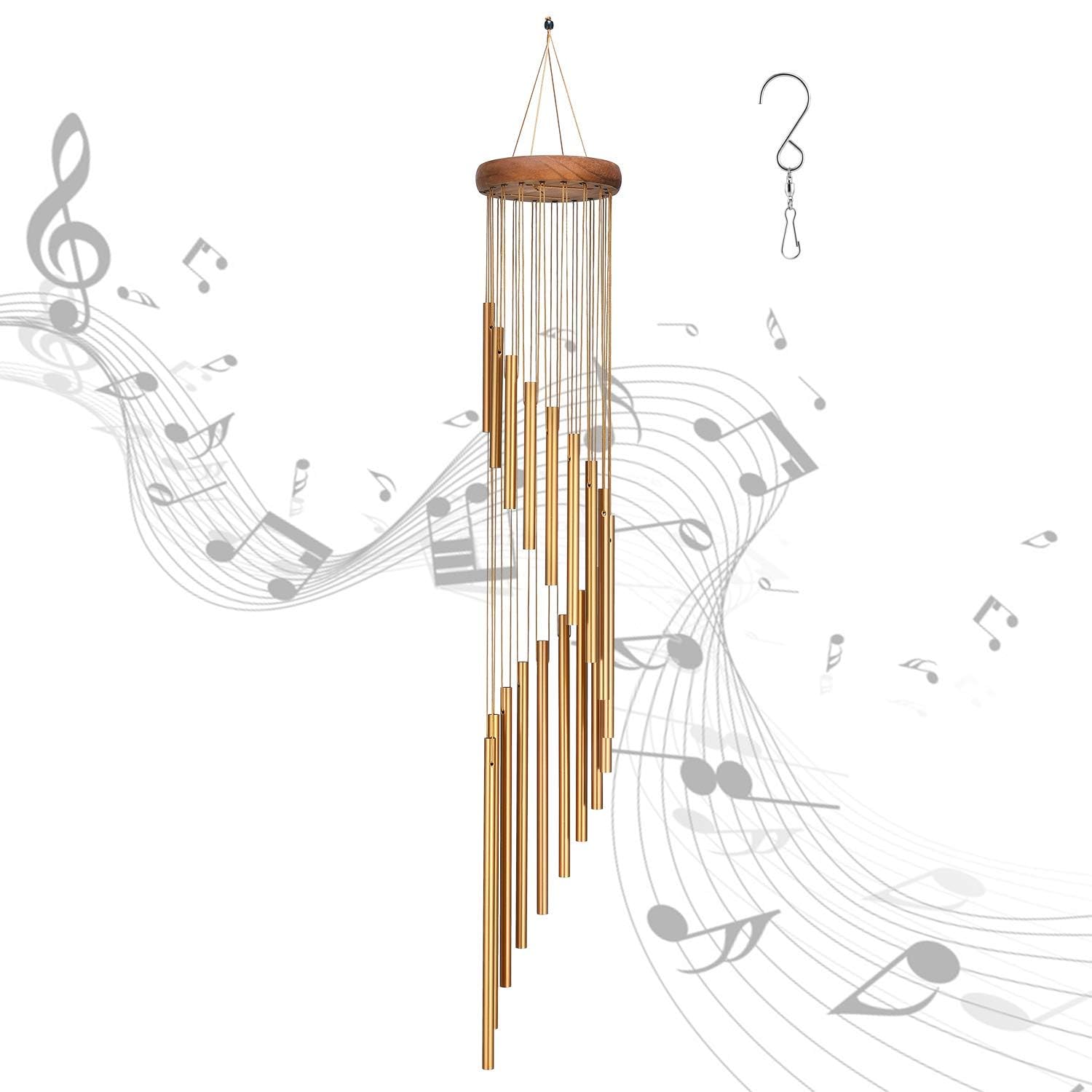 Bafati Wind Chimes 28 For Balcony & Living Room | Windchimes For Home Decor Positive Energy | Hanging Wind Chime Wall Decoration