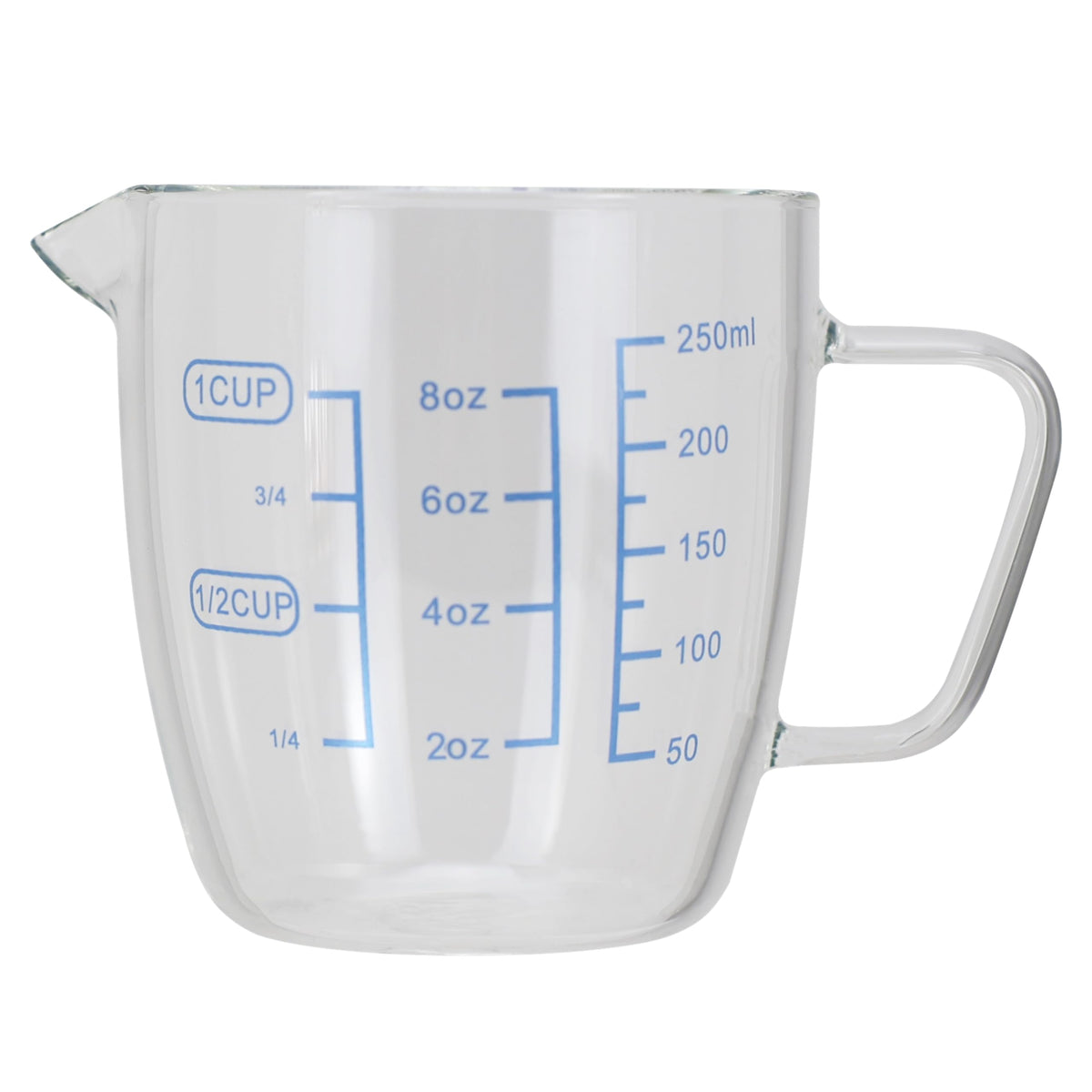 Eiks 9Oz/250Ml Glass Measuring Cups Coffee Milk Frothing Pitcher For For Espresso Cappuccino Latte Maker In Kitchen Restaurant