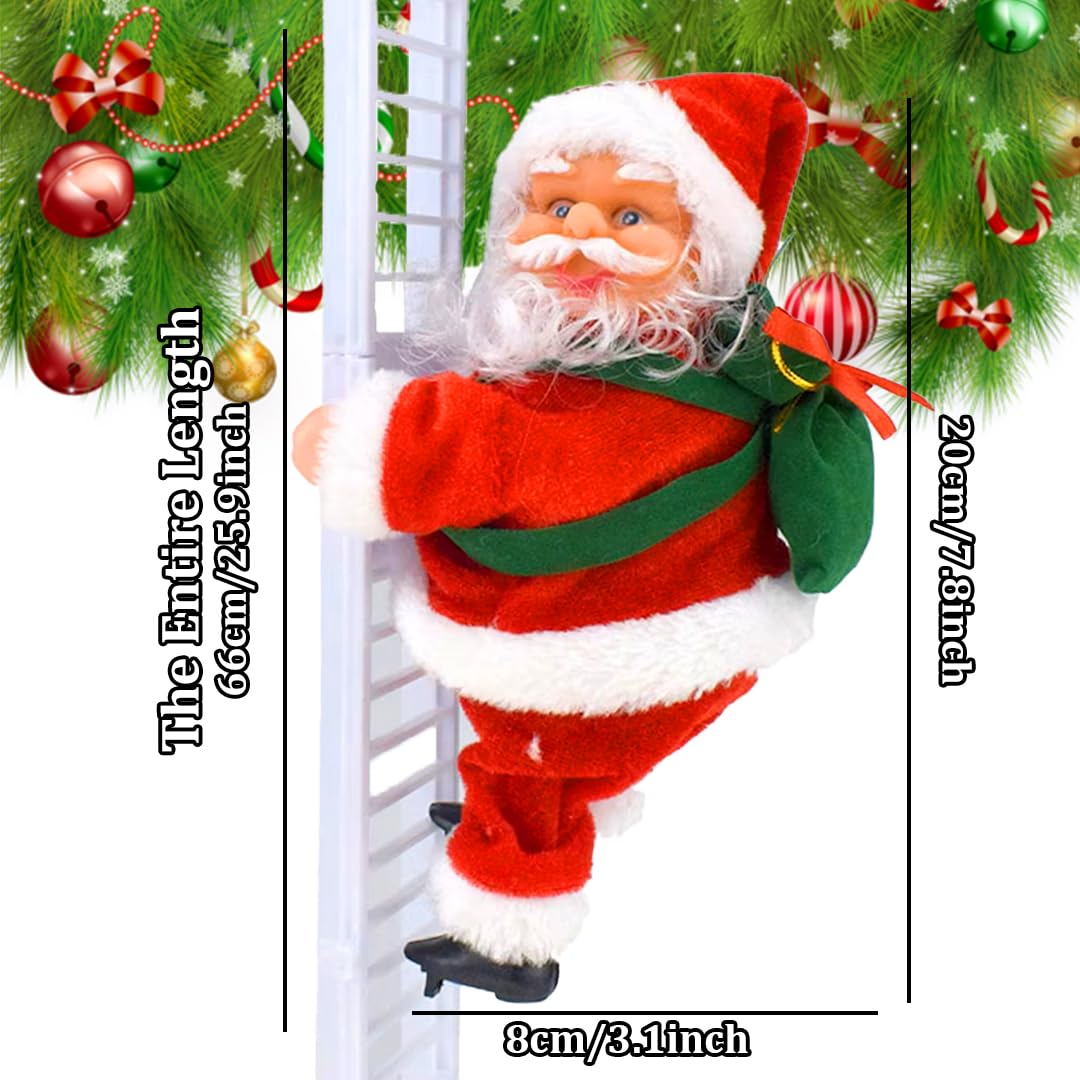 fizzytech Plastic Santa Clause Ladder Musical Show Up & Down, (3.45 Inches, Assorted)