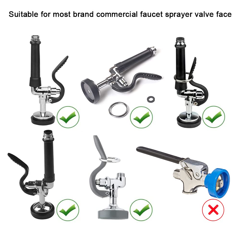 Kollniun Pre-Rinse Spray Valve Repair Kit For Most Commercial Sink Faucet Dish Sprayer Touch On Kitchen Sink Faucets 1.42 Gpm Sp