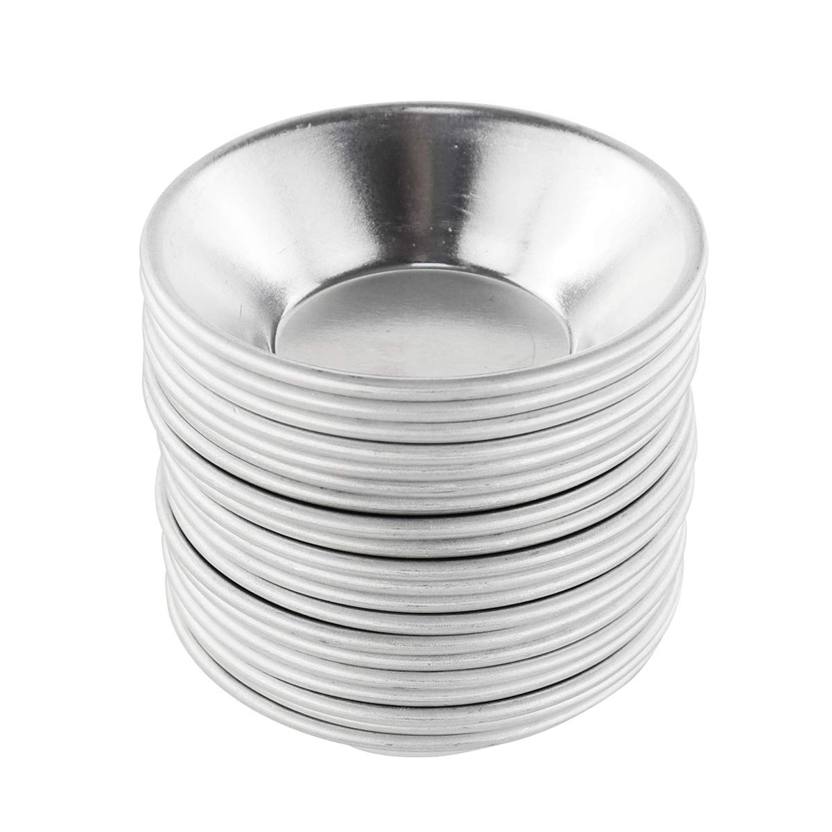 Bezall 20Pcs Egg Tart Molds, Mini Tart Pan For Baking, Aluminium Puto Mold Pie Tins Cupcake Pudding Cups Mould