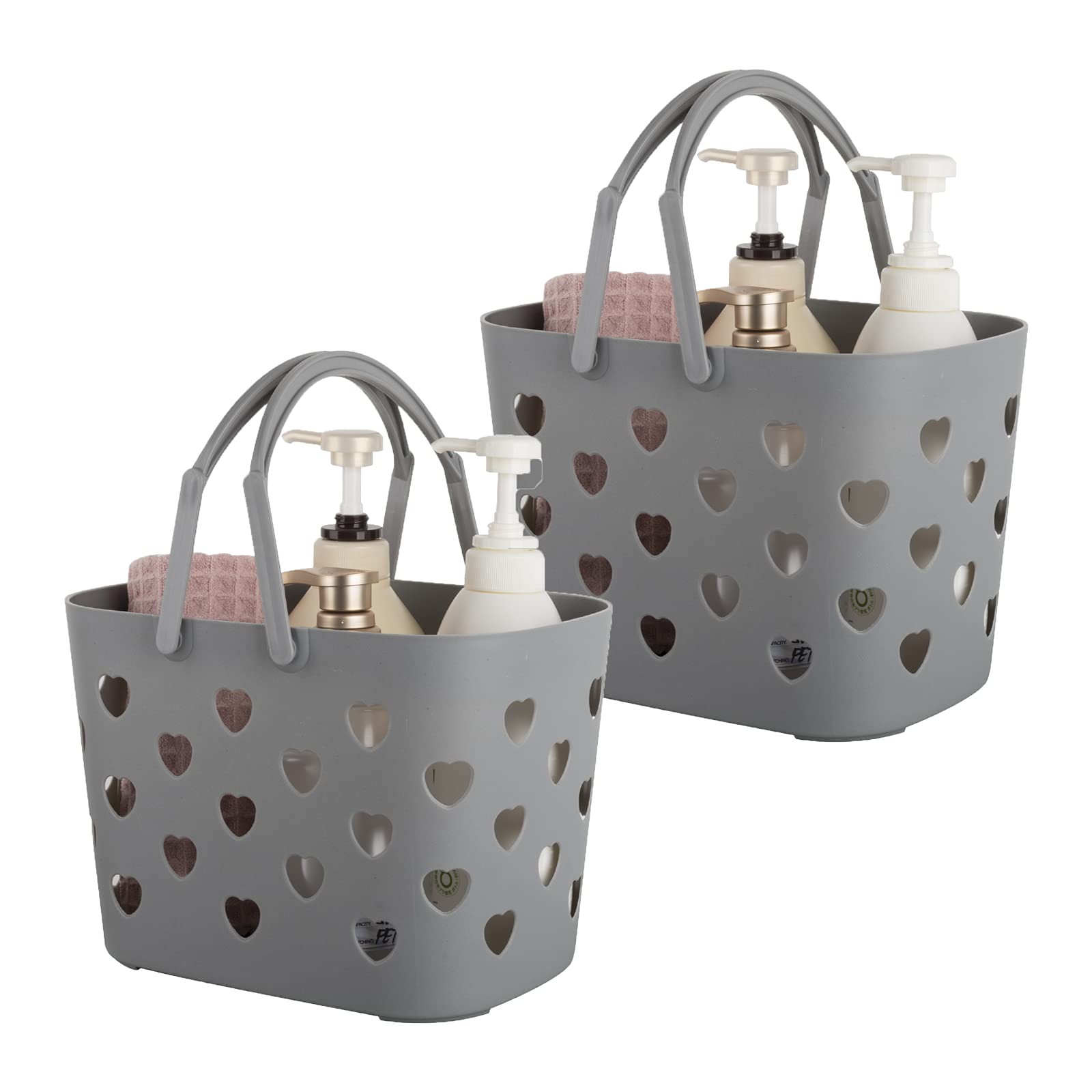 Anyoifax Portable Shower Caddy Tote Plastic Storage Basket With Handle Box Organizer Bin For Bathroom, College Dorm, Pantry, Kit