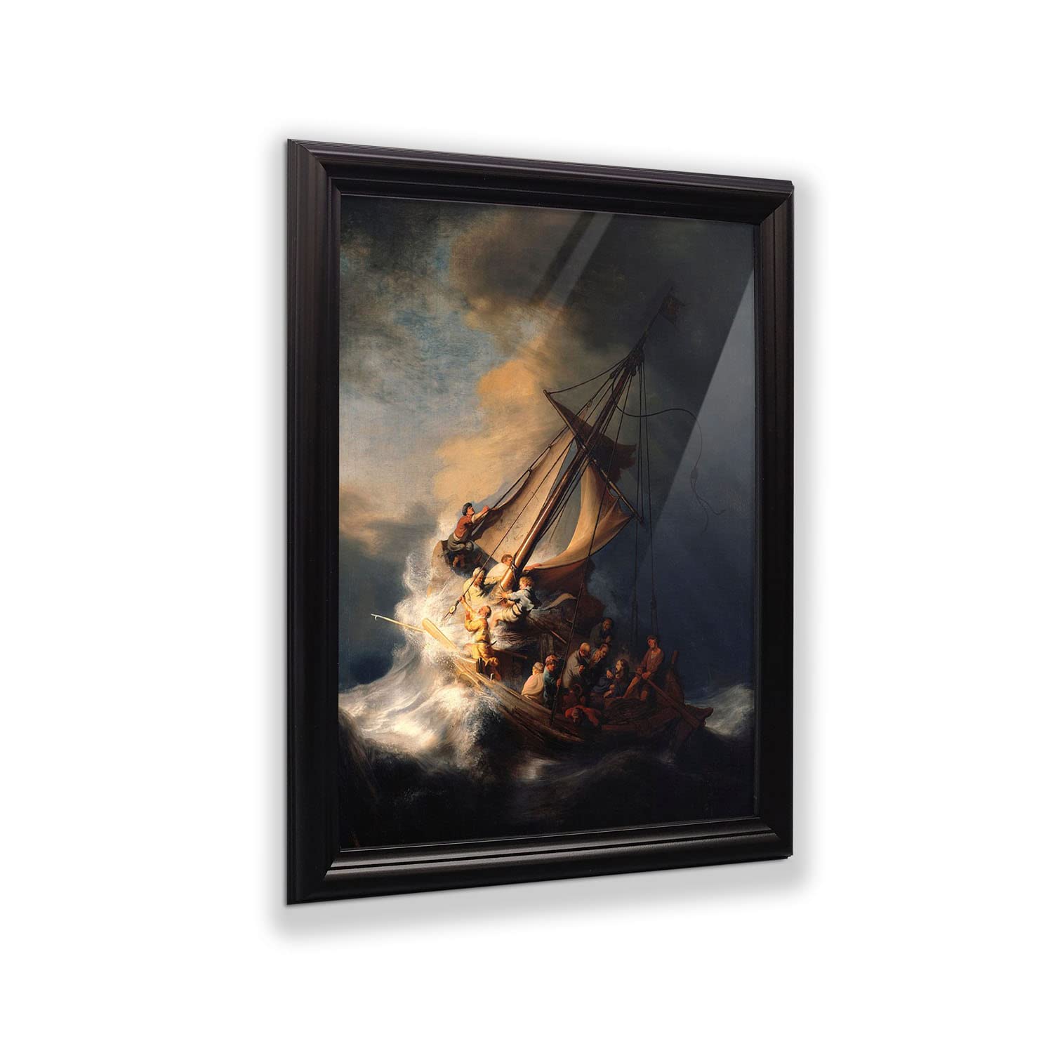 Storm On Sea Of Galilee By Rembrandt, World Famous Wall Art Collection, Beautiful Living Room Or Bedroom Decor, 2464B