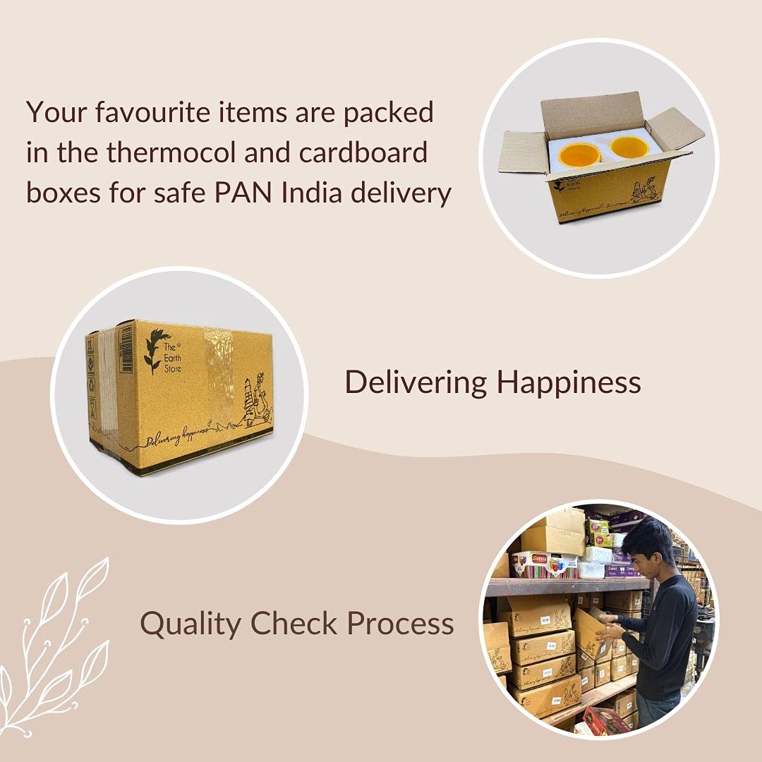 The Earth Store Moroccan Yellow Blue Coffee Mug Set of 2 Ceramic Tea Mugs, Milk Mugs,Microwave Safe Coffee Mugs,Ceramic Tea Cups