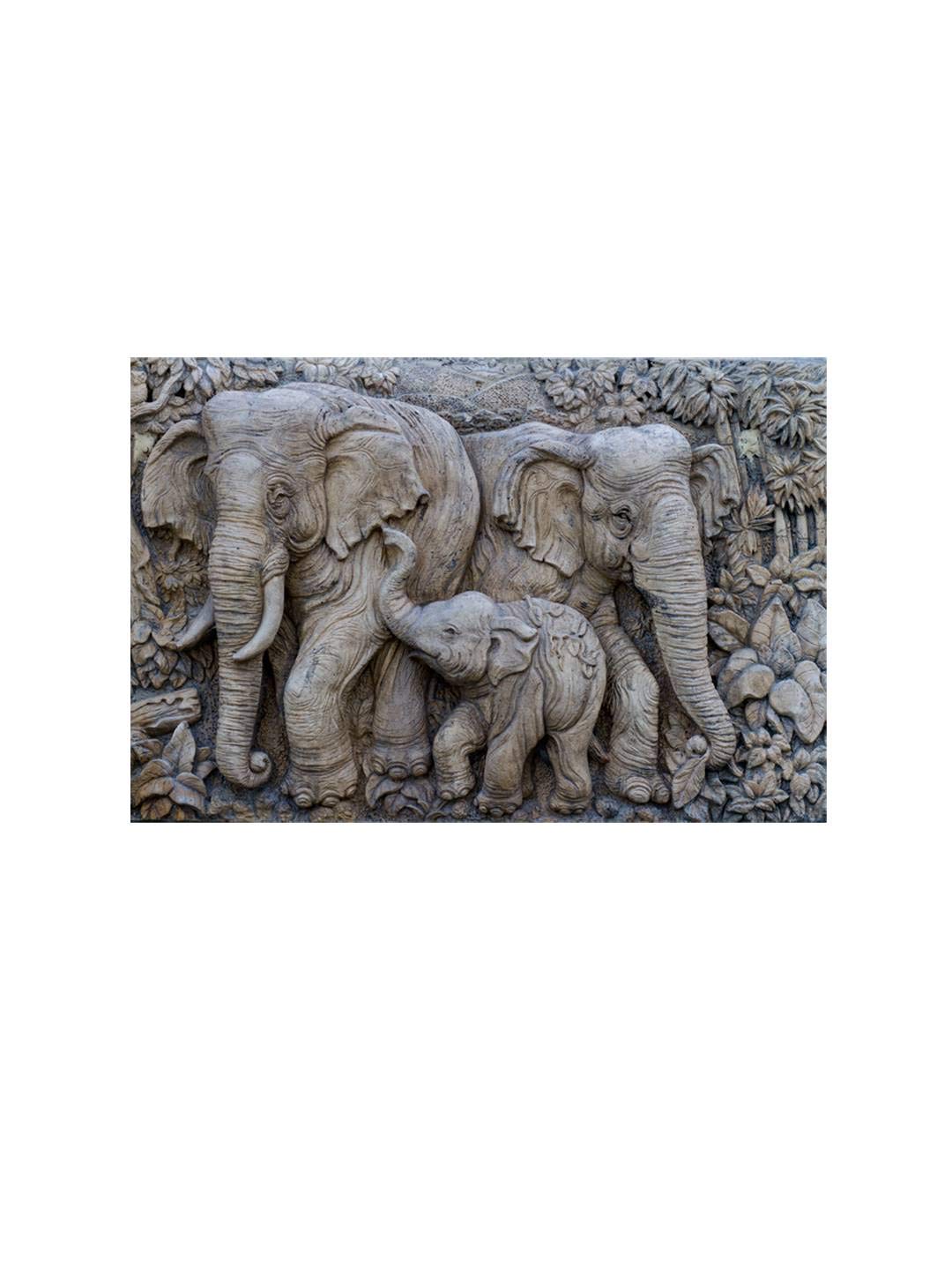 999Store Wooden Stretched Framed Elephant Painting for Living Room, Canvas 24x36 Inches, Modern Stylish Hanging