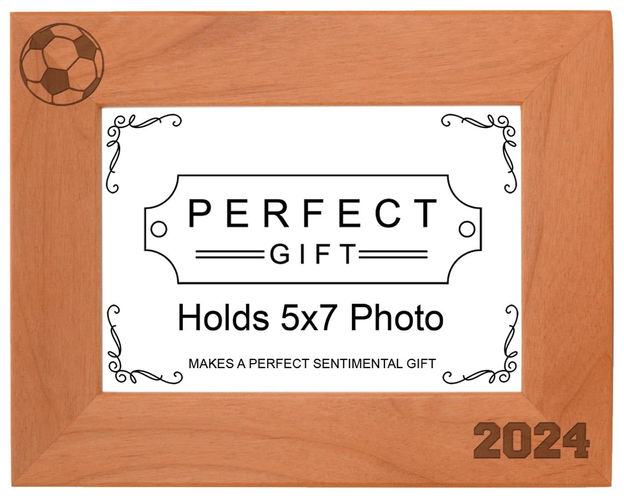 Soccer Gifts 2024 Frame Soccer Picture Frame Sports Frames Wood Engraved 5x7 Landscape Picture Frame