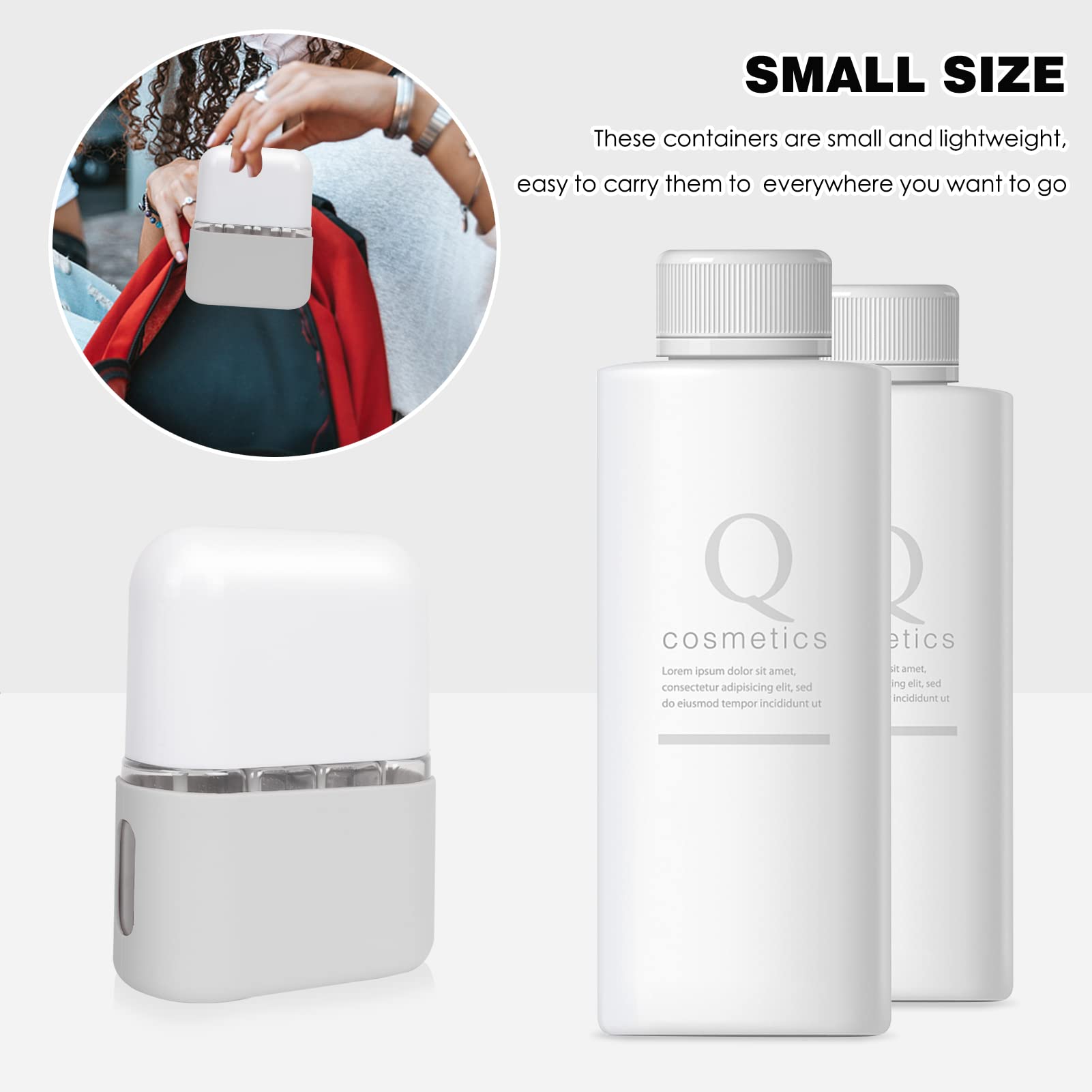 Skycase Travel Bottles, Travel Size Toiletries - Leak Proof Refillable Tsa Approved Travel Bottles, 4 In 1 Travel Containers Wit