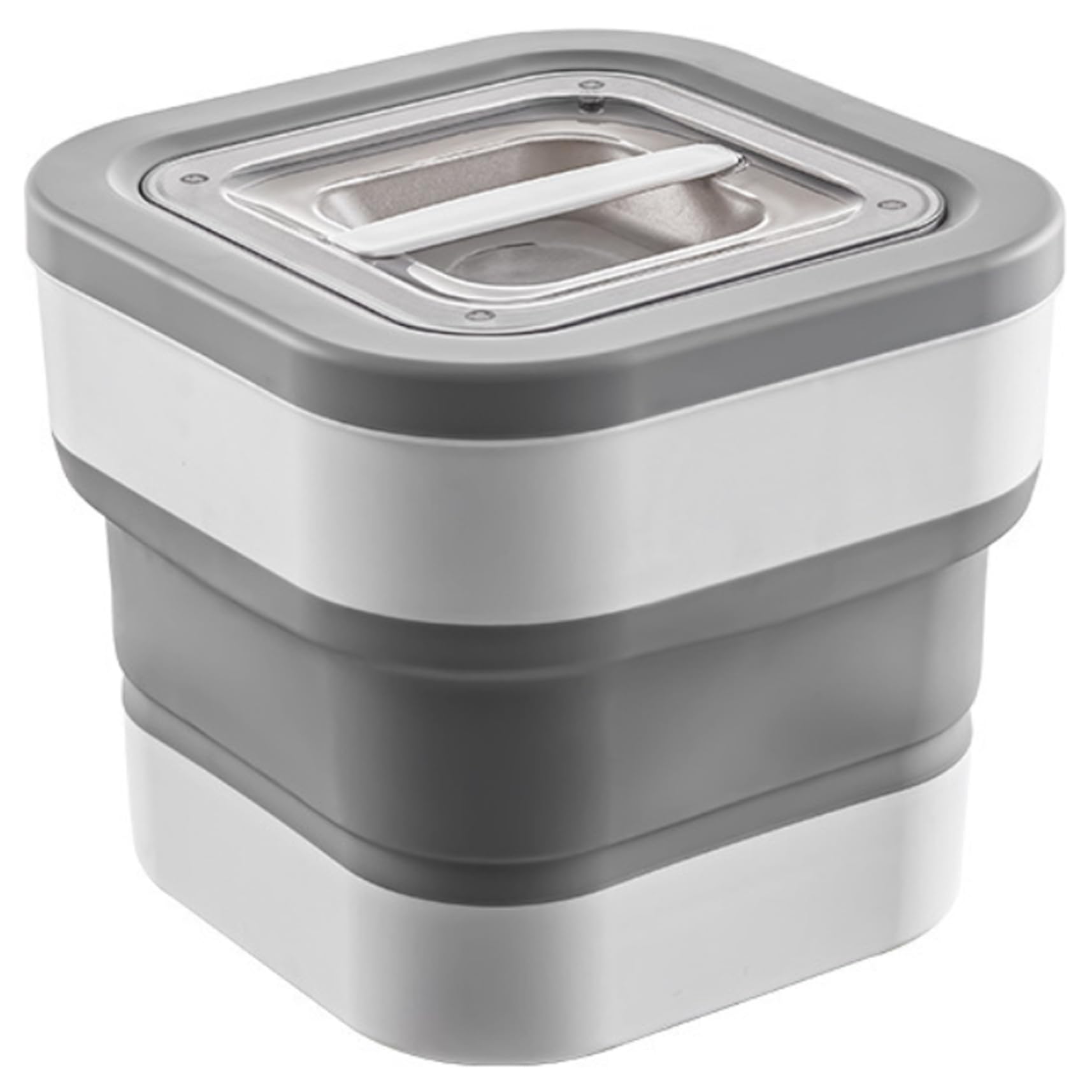 Rice Storage Containers Collapsible 5 to 12.5KG Rice Bin with Clear Airtight Lid Sealed Container with Non-slip Bottom Food Cont