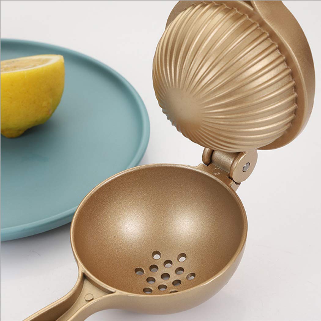 Hoshen Stainless Steel Manual Juicer, Multi-Function Orange Lemon Juicer, Metal Labor-Saving Juicer,Gold