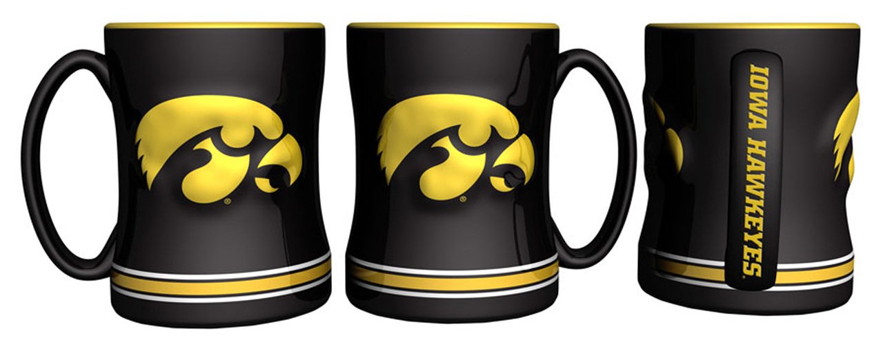 Iowa Hawkeyes 15 Oz Relief Mug - Black