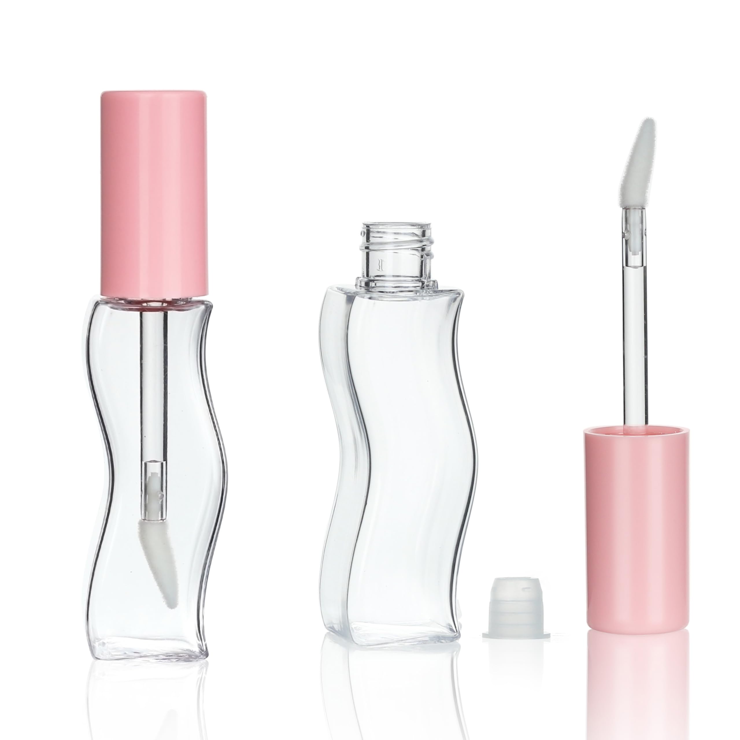 COSIDEA 30 pcs 15ml Pink Empty lip gloss tubes Sshaped lipgloss tube container bottles for coconut oil liptin refill