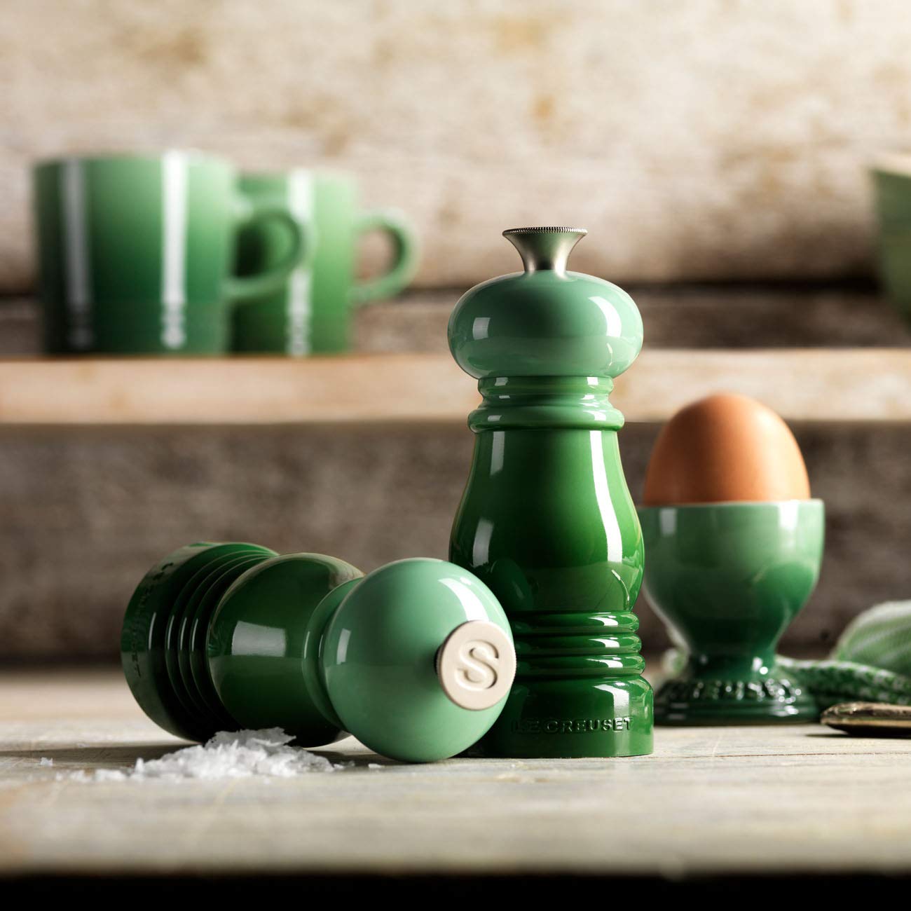 Le Creuset Petite Salt And Pepper Mill Set, 5 X 2 Each, Flame