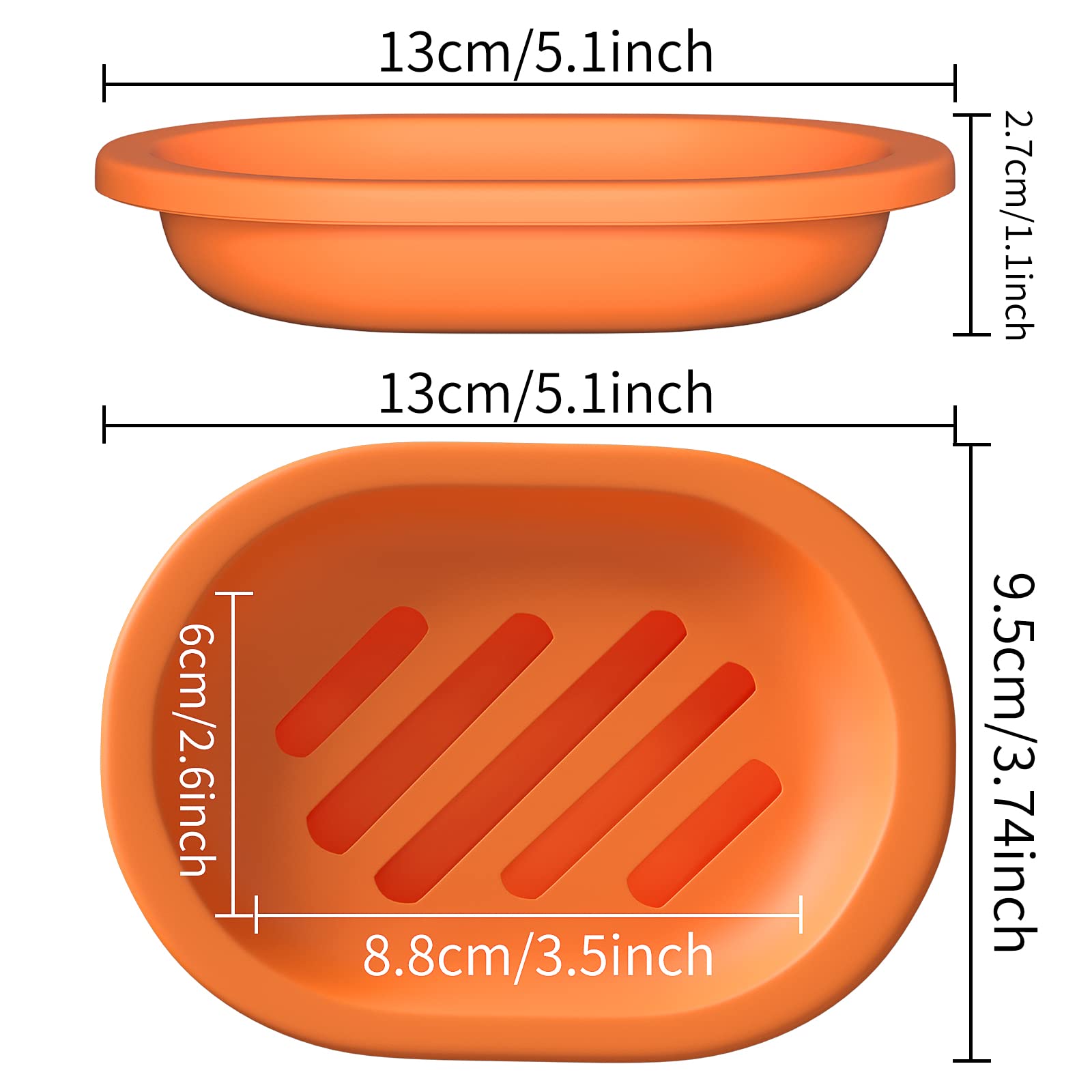 Topsky 2 Pcs Soap Dish Soap Holder With Drain For Shower, Soap Dishes Soap Savers For Bar Soap, Soap Bar Holder Shower With Drip