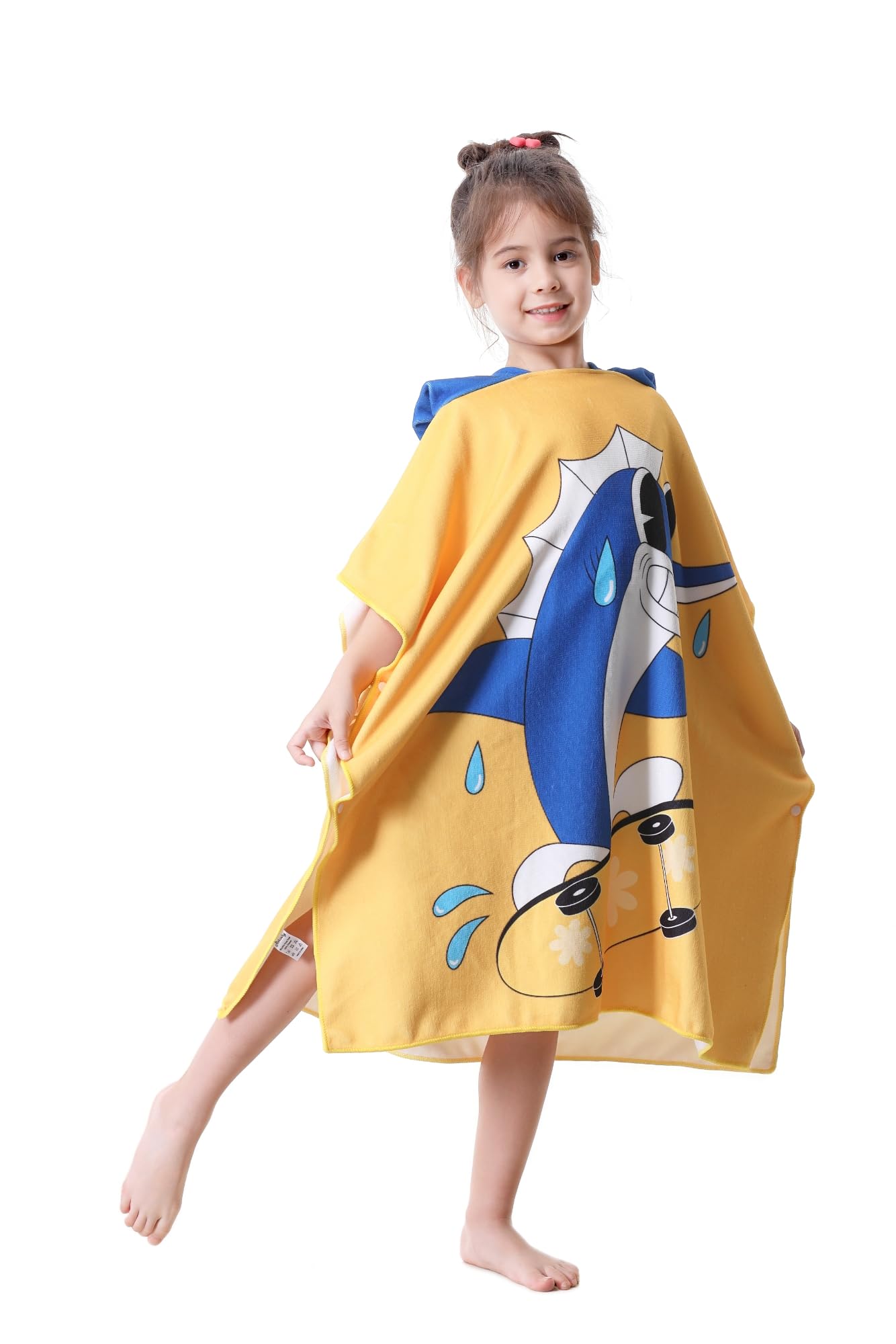 Age 3 4 5 6 7 8 9 10 Years Children Boy Girl Bath Beach Towel Poncho Gift for Kids with Hood