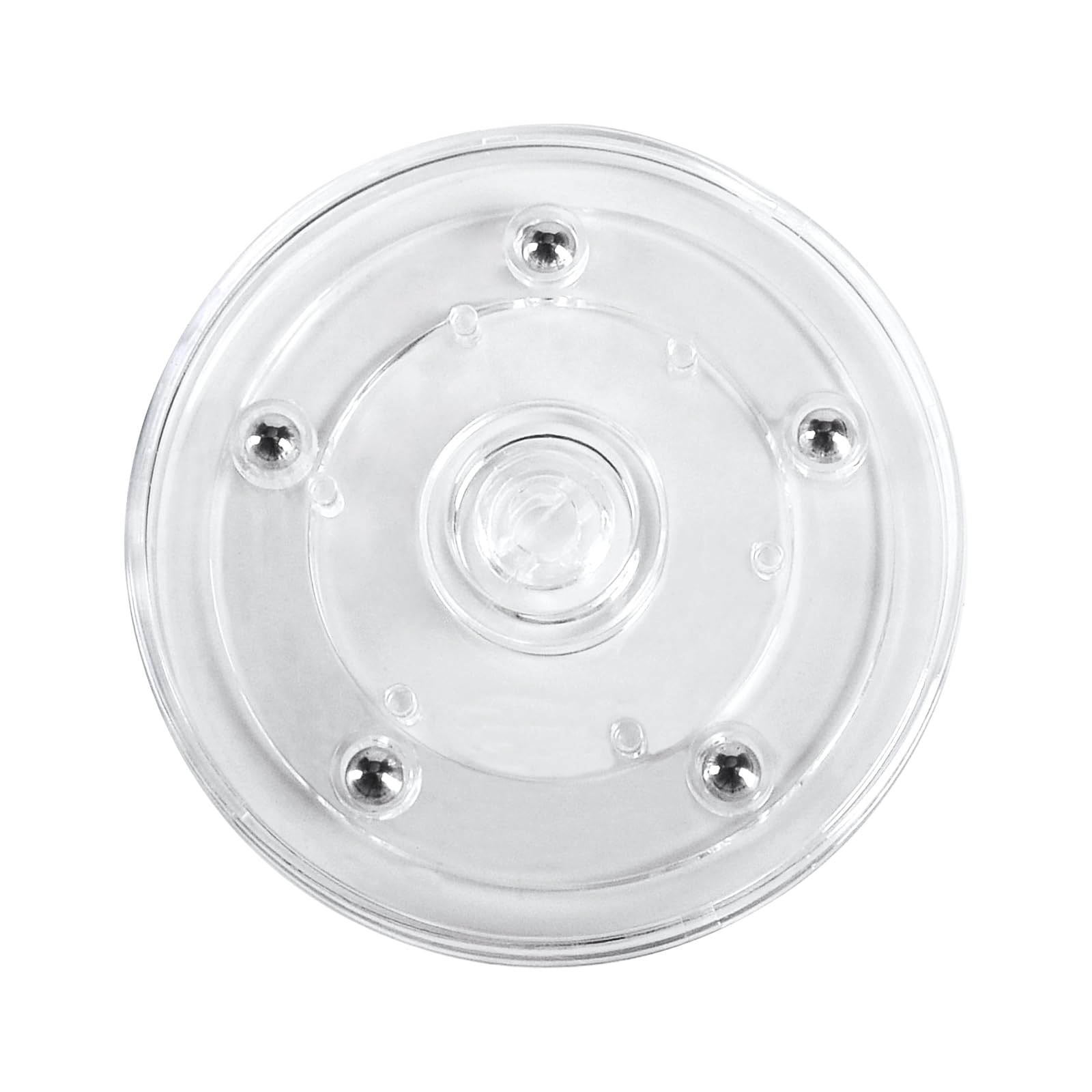 RUIAN 4Pcs Plastic Turntable 4Inch Acrylic Turntable Heavy Duty Organizer Bearings Hardware for Kitchen Spice Rack Table Cake (