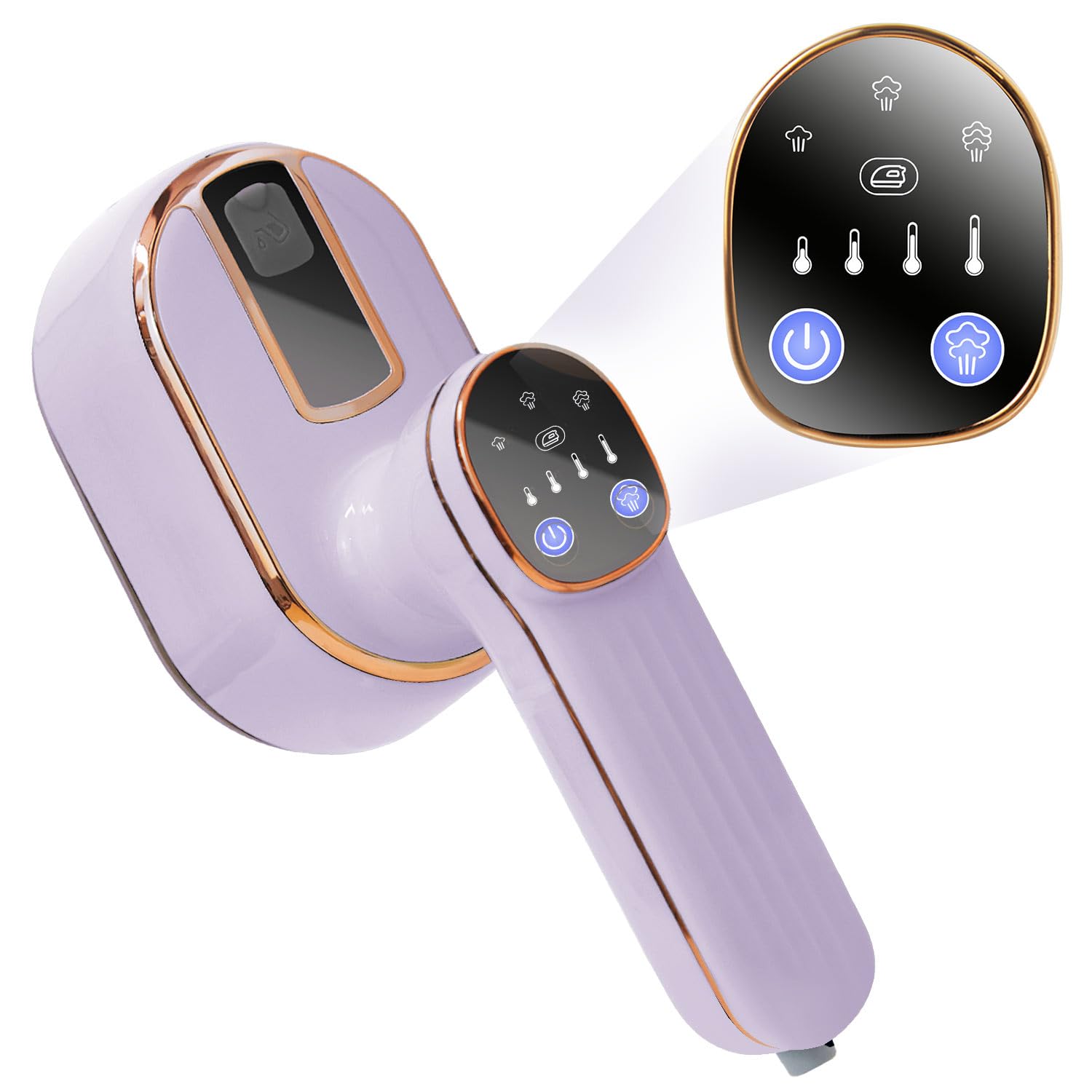 Foldable Travel Steamer For Clothes With Led Screen,Steamer&Iron 2 In 1,Portable Mini Iron Wrinkles Remover,1000W Plancha A Vapo