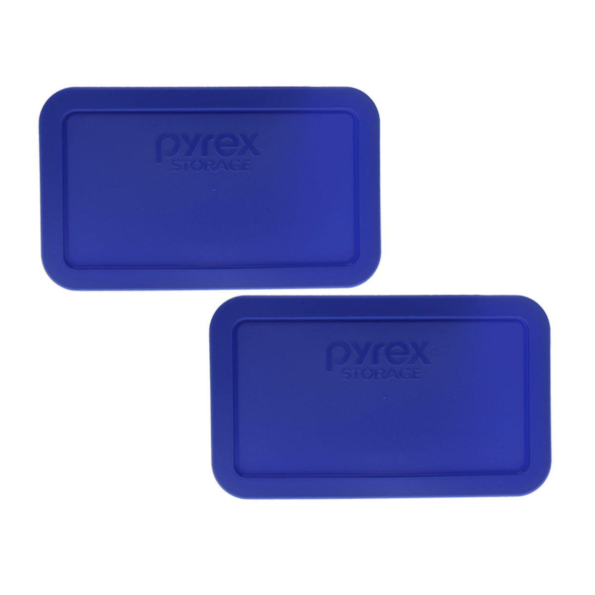 Pyrex 7214-Pc 4.8 Cup Cadet Blue Lids- 2 Pack Made In The Usa