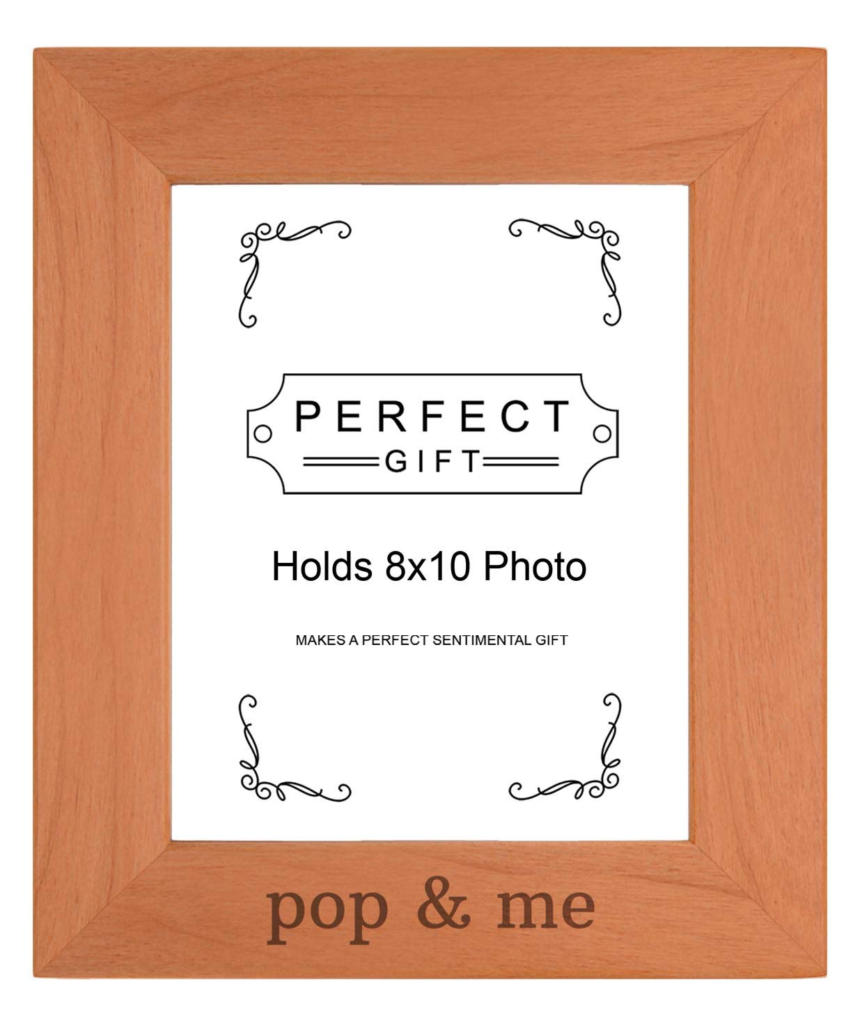 Personalized Gifts Sentimental Photo Frame Pop & Me Wood Engraved 8x10 Portrait Picture Frame