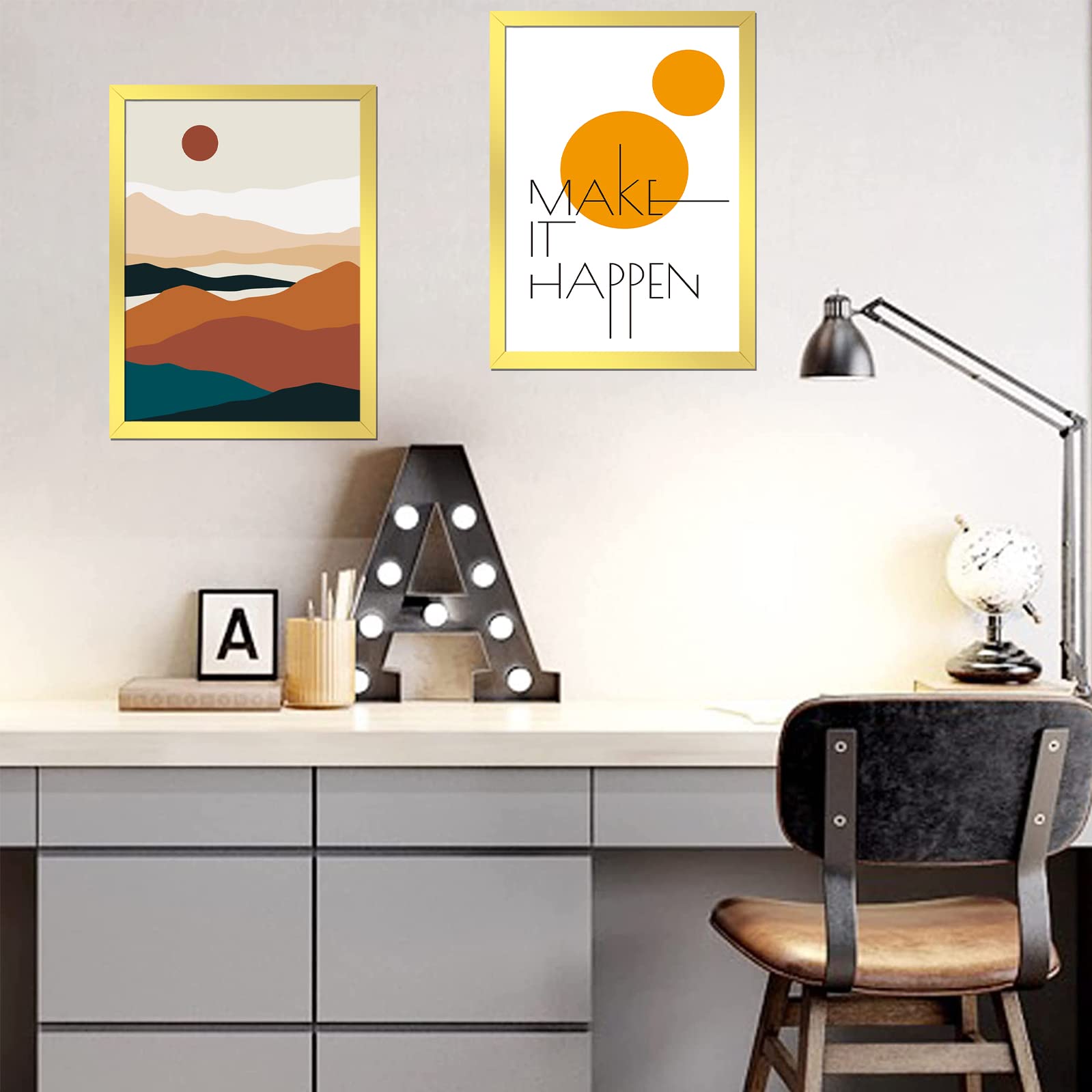 ijuerybai Gold 8x10 Picture Frame Set of 3, High Transparent Frame for 8 By 10 Photo Collage Canvas Poster Size Wall Mount and T