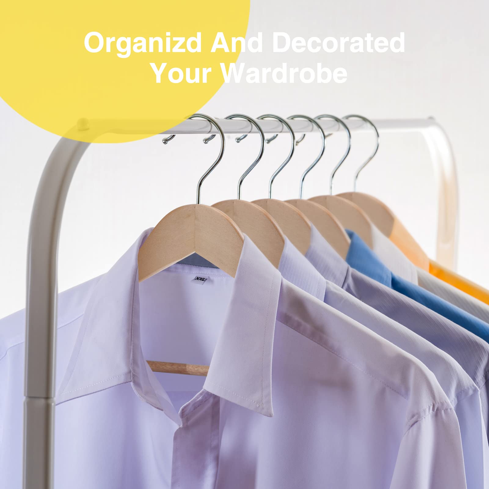 UINICOR Wooden Hangers - 20 Pack - Slim Wooden Suit Hangers Coat Hangers for Closet  Heavy Duty Hangers Precisely Cut Notches Wood Hangers Clothes Hangers for Shirt Suit Dress Light Natural