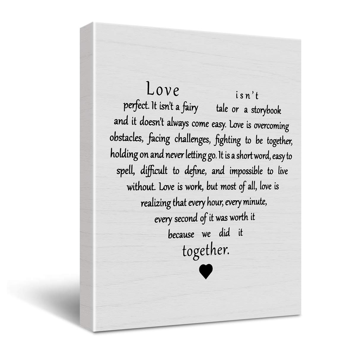 Inspirational Love Quotes Love Isn'T Perfect Poster Canvas Wall Art For Homebedroomwedding Decor Love Canvas Print Wall Art Pain