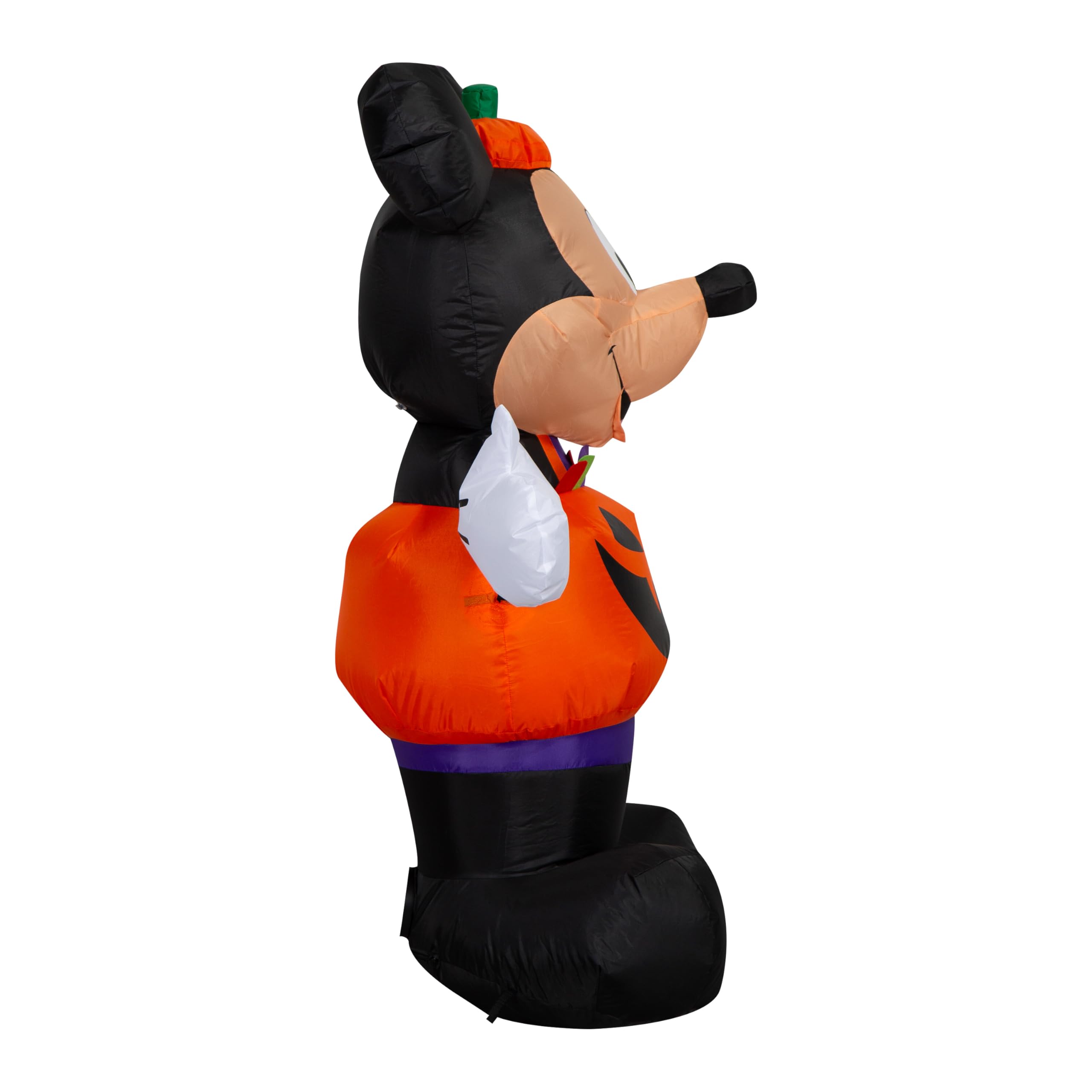 Gemmy Airblown Inflatable Mickey Dressed in Pumpkin Outfit Disney, 3.5 ft Tall, Multicolored