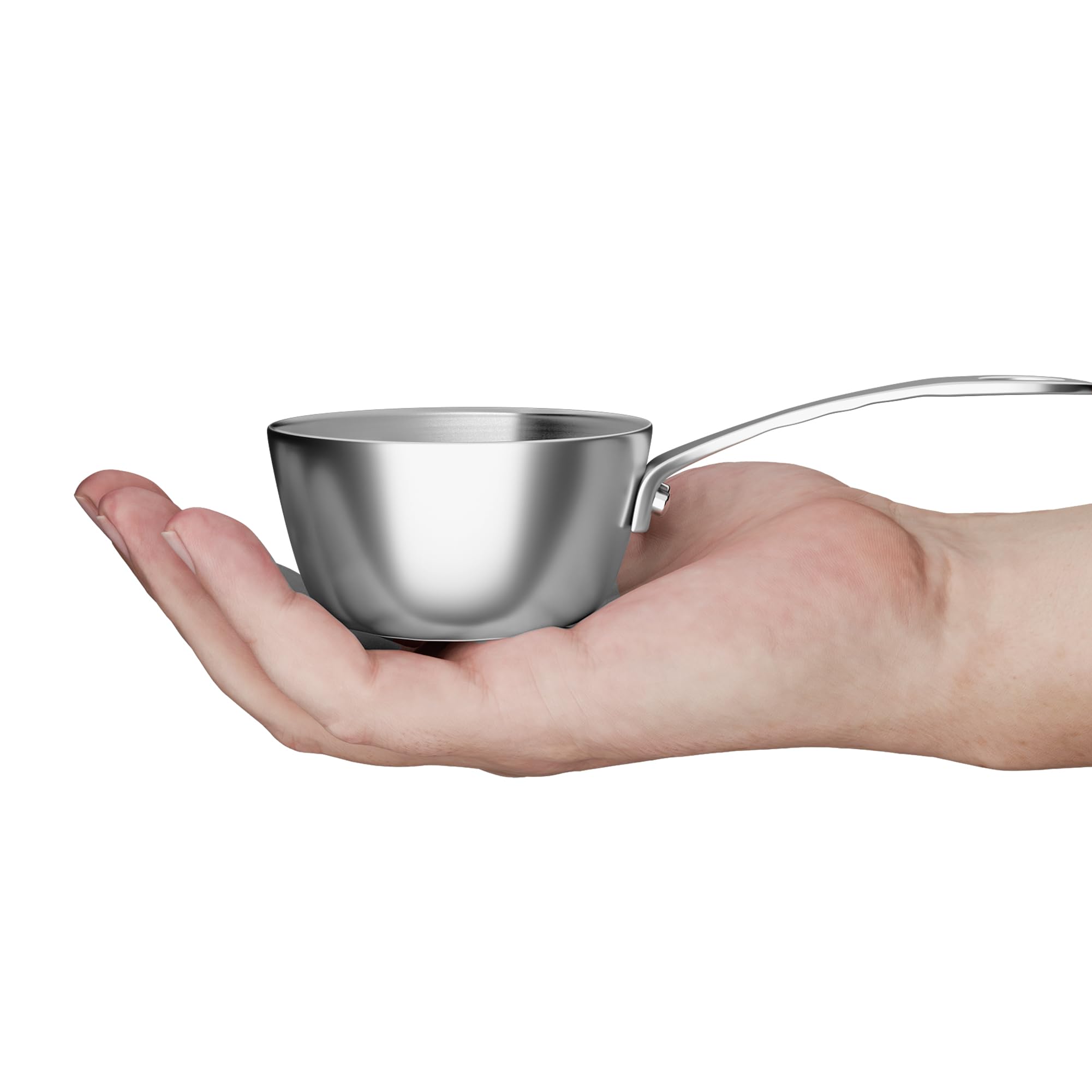 Macevia Mini Sauce Pan,18/10 Stainless Steel Butter Warmer Small Pot Cooking with Handle, Multipurpose Use for Home Kitchen or R