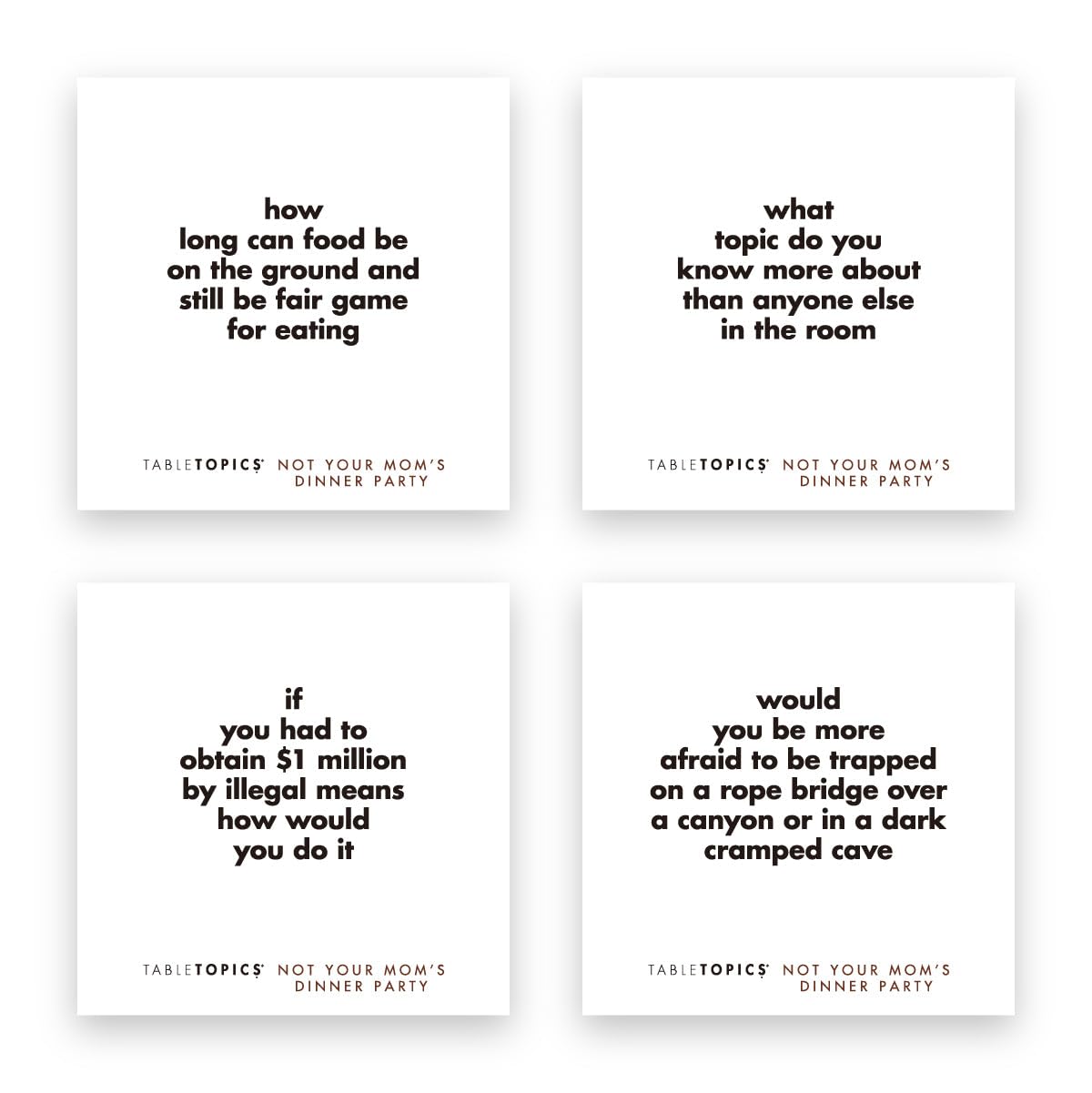 Tabletopics Not Your Mom'S Dinner Party - 135 Question Cards Game - Fun Conversation Starter Cards, Start Exciting & Provocative