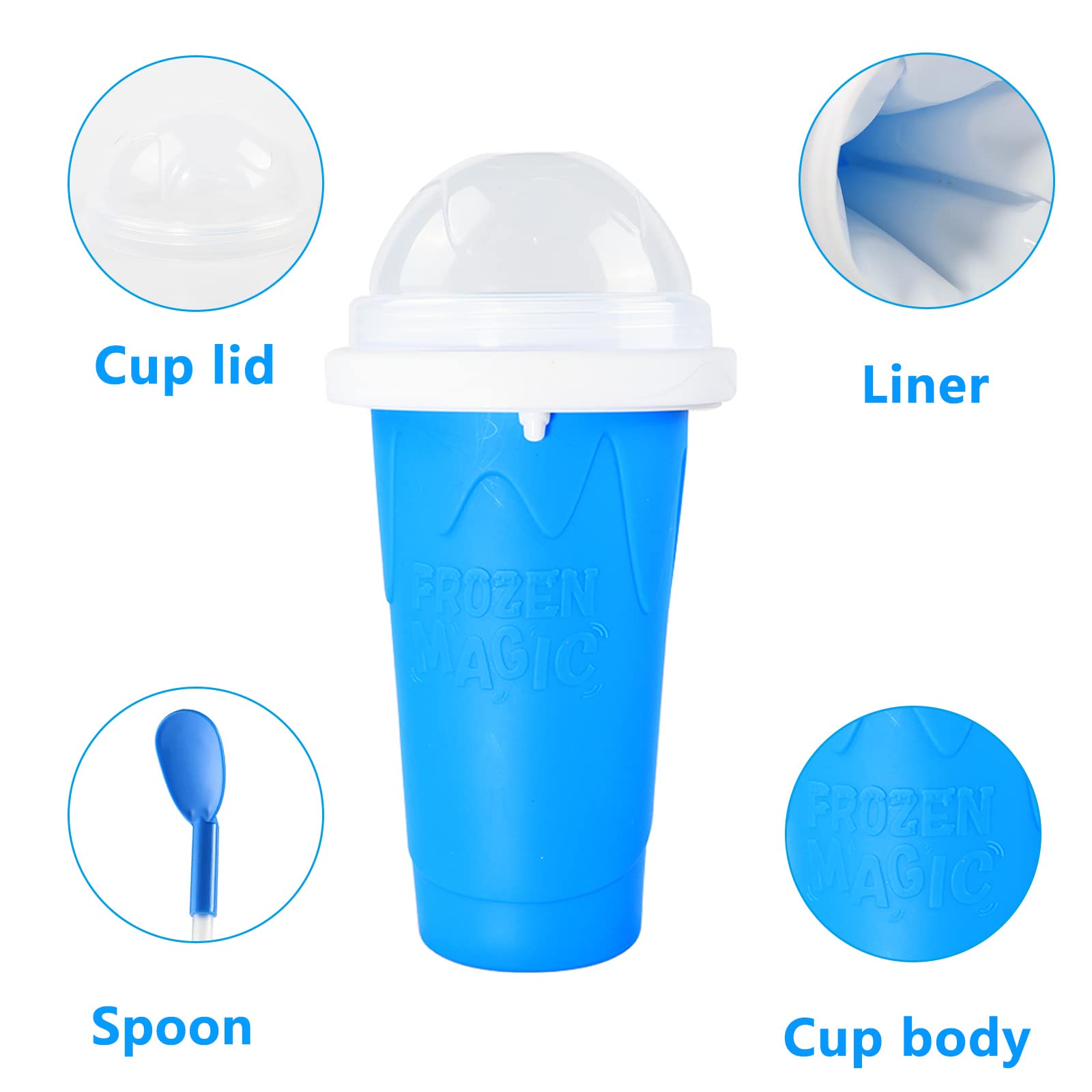 Cdbz Slushy Cup Slushie Cups,Slushie Machine Slushy Maker Cup,Slushie Cup Maker Squeeze Slushy Machines,Frozen Magic Slushy Cup