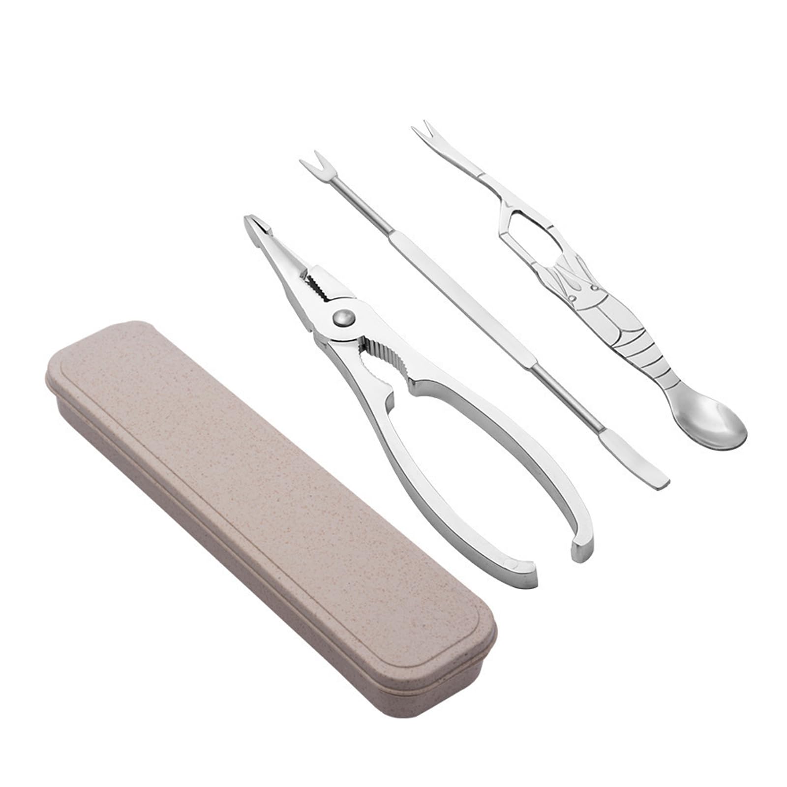 3 Pcs Crab Tool For Eating, Seafood Tool Set With Crab Crackers And Forks, Crab Eating Gadget For Home Dining And Restaurant Use