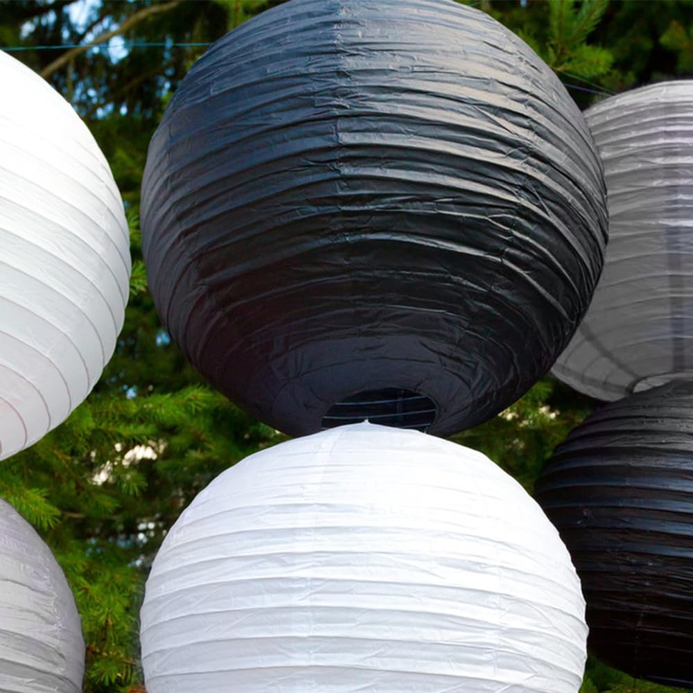 Green Round Paper Lanterns 8in/10in/12in(Total 6 PCS) Decor Hanging Green Paper Lanterns Chinese Lanterns Japanese Lanterns for