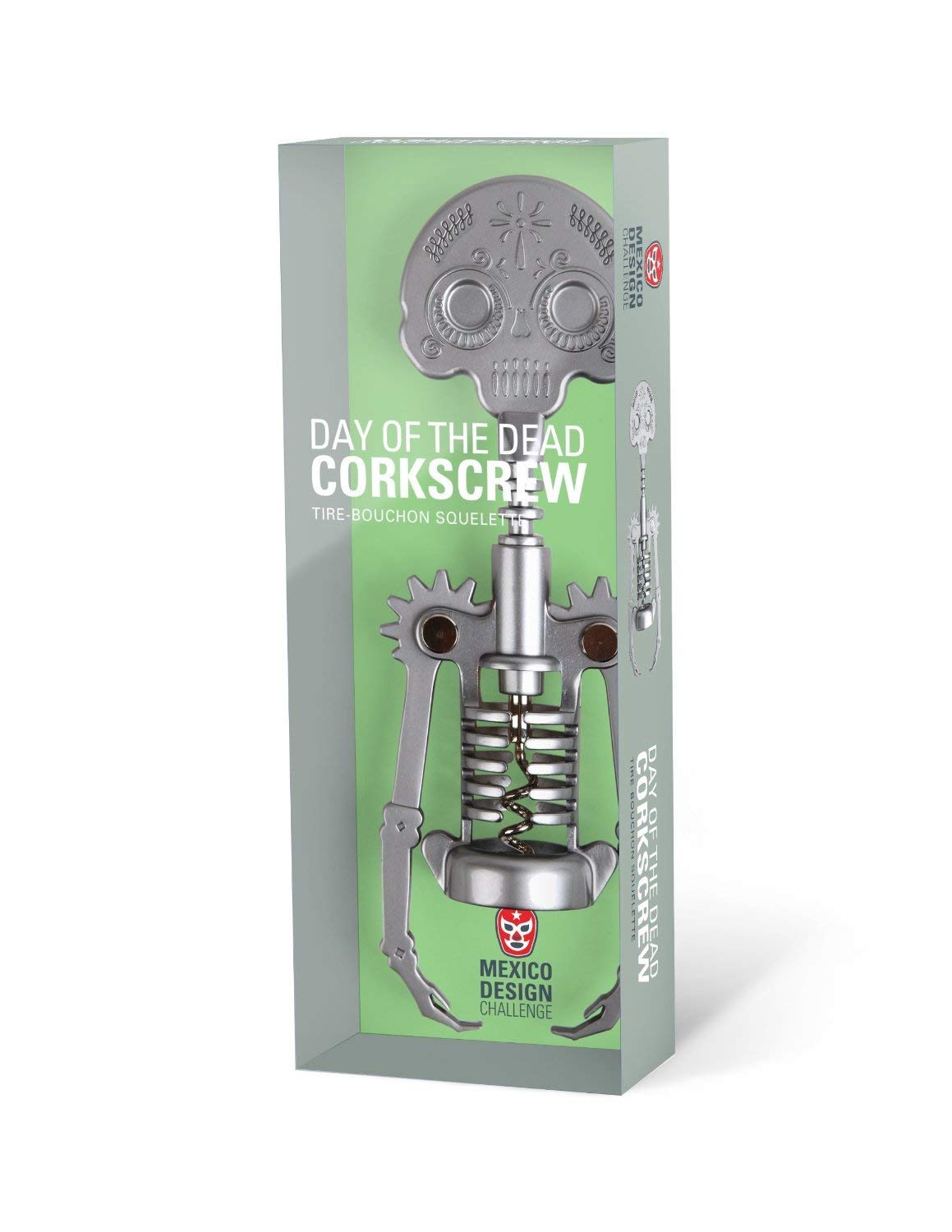 Kikkerland Day Of The Dead Corkscrew, Day Of Dead, Silver