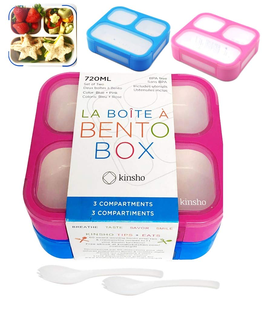 Bento Box For Kids, Toddler Lunch-Box For Small Boys Girls In School, Pre-School Or Daycare, Leakproof 3 Compartment Containers