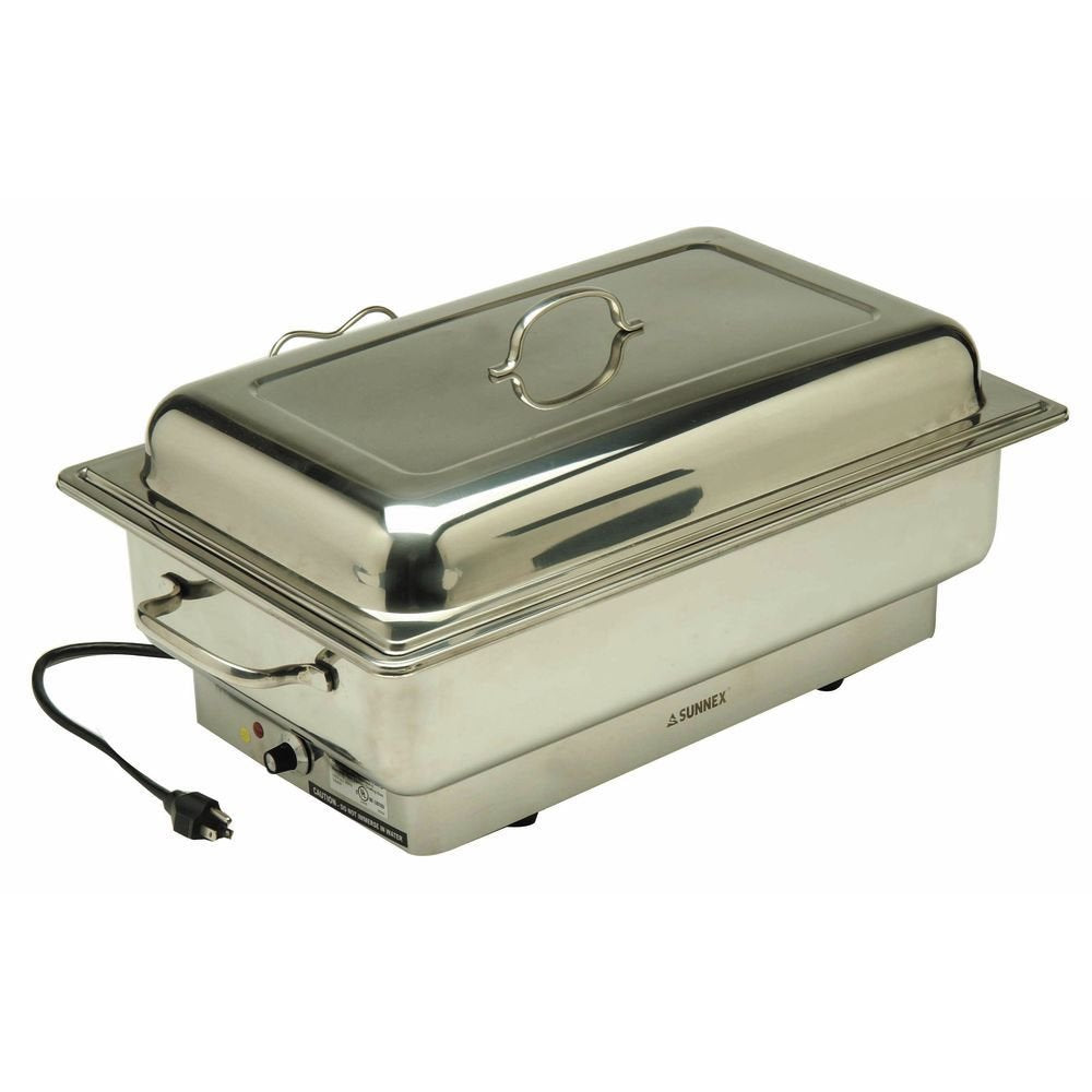 Electric Chafer Full Size 14 1/3 Qt Stainless Steel - 22''L X 13''W X 12''H