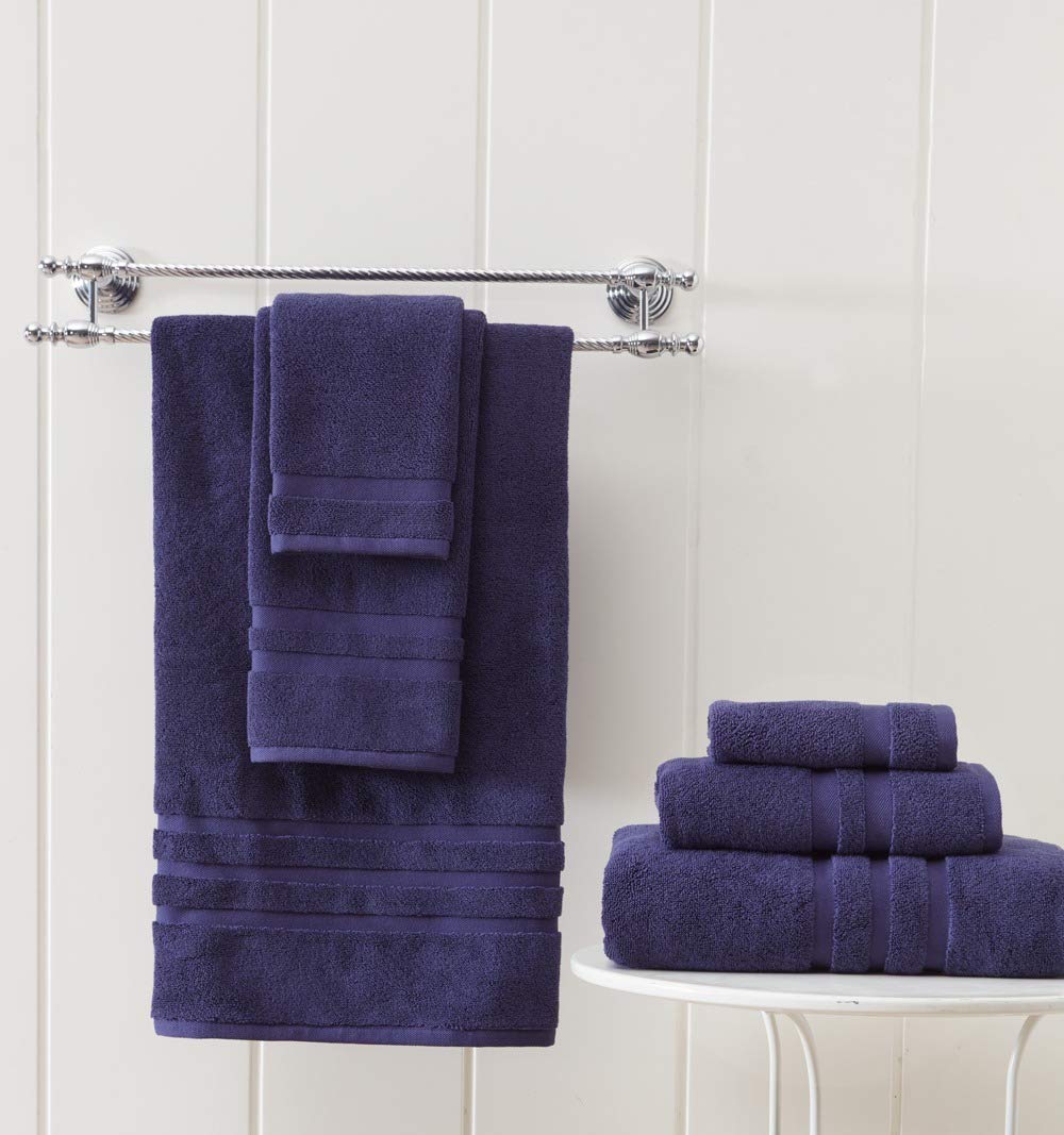 Luxury Hotel & Spa  Turkish Cotton 6 Pieces Towels Set  Max-Softness by Veteran Textile (Navy Blue)