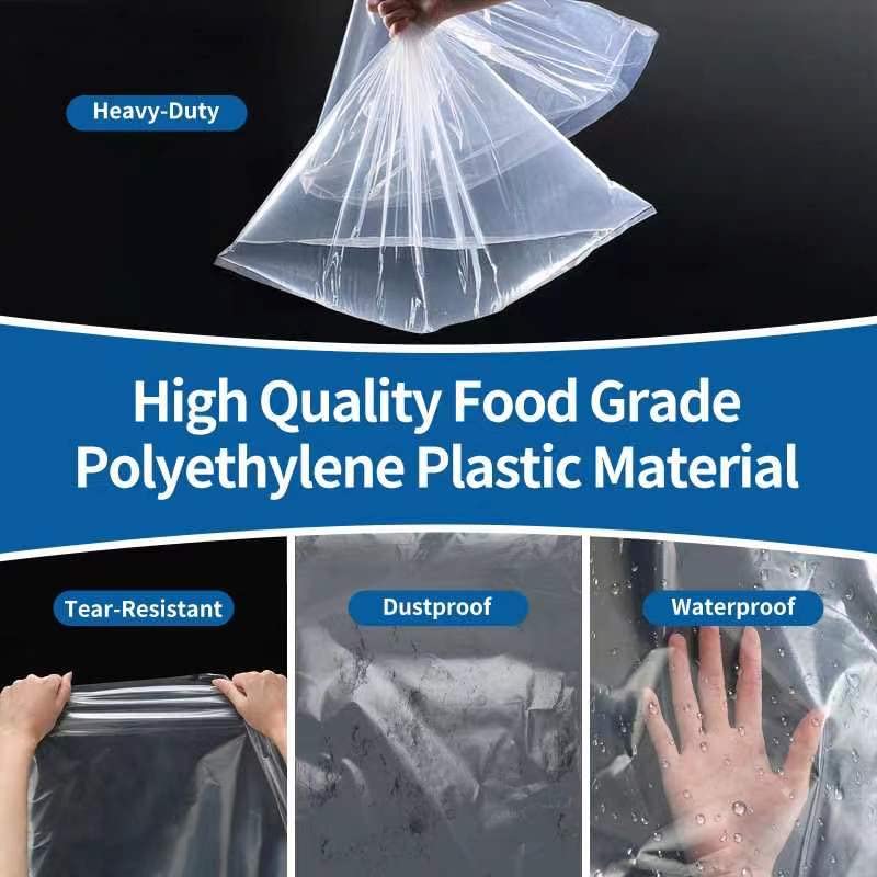 Xsourcer Jumbo Clear Storage Bags, Pack Of 6, 40'' X 60'' Xxl, Waterproof Luggage Bags For Comforter Blanket Suitcase, Large Hea