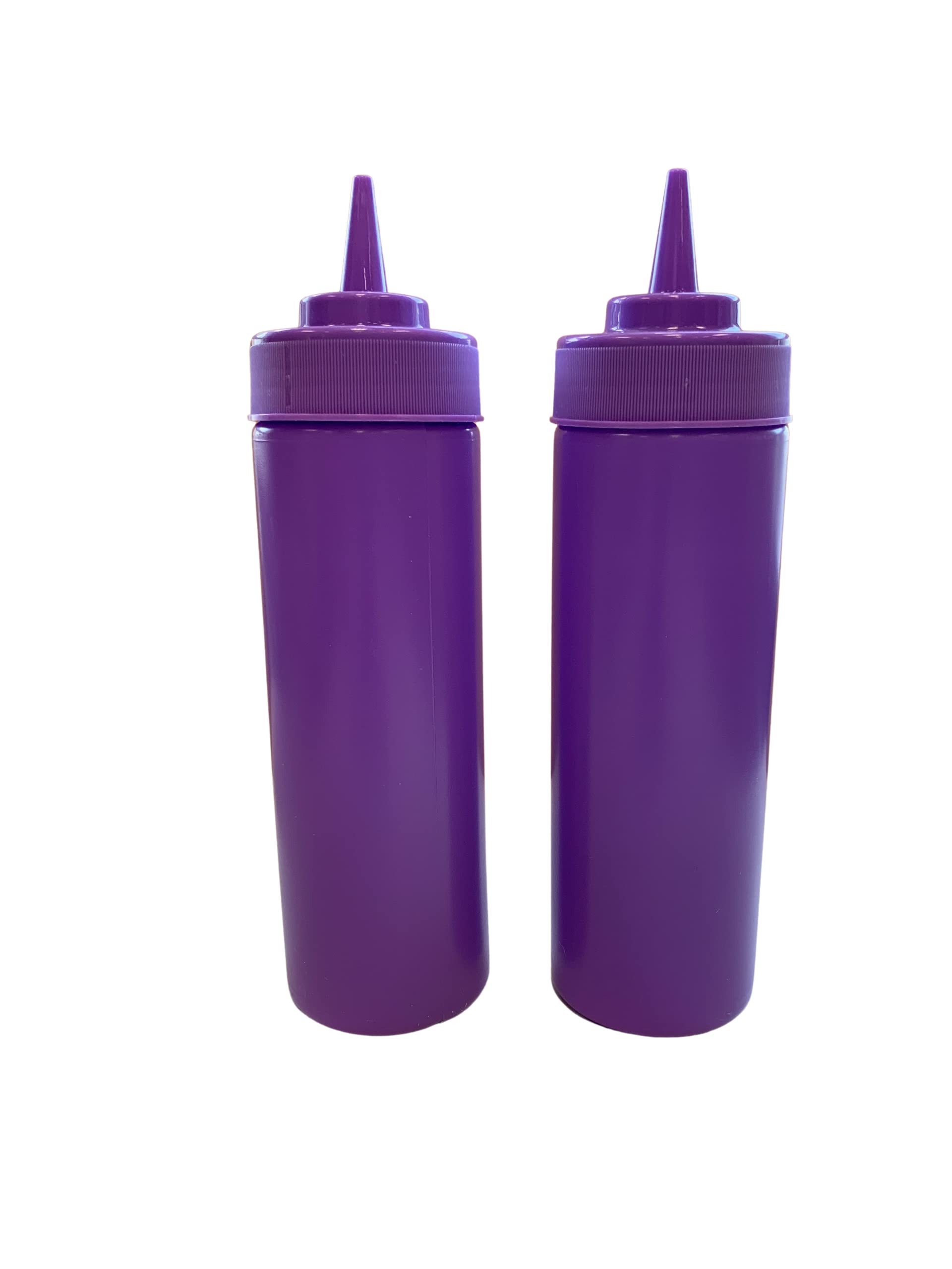 Bark And Lindy Purple Bpa Free Squeeze Bottle Food Prep Plastic Condiment 12 Oz For Hot Sauces Condiments Dressings (2)