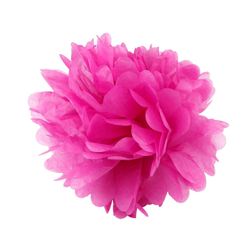 Wyzworks - 8 Assorted Pink Pom Poms Diy Tissue Paper Flowers - 10   , 12   , 16    Decorative Hanging Flower Balls Diy Paper Cra