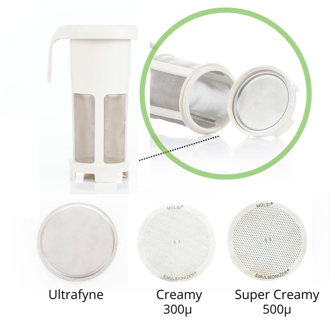 MAlsi Soul multifunctional strainer filter - homemade vegetable milk  burmese tofu  etc Maximum emulsion with interchangeable discs 1 litre in 1 minute Ebook recipes Made in Spain