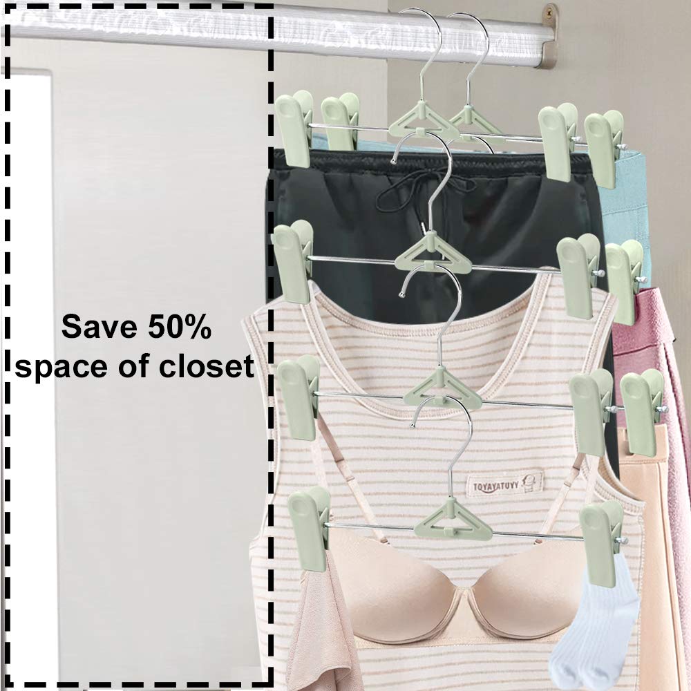 Skirt Hangers with Clips  Pant Hangers 50 Pack Northern Brothers Pants Hangers with Clips Heavy Duty Jean Hangers with 360-Rotating Swivel Hook