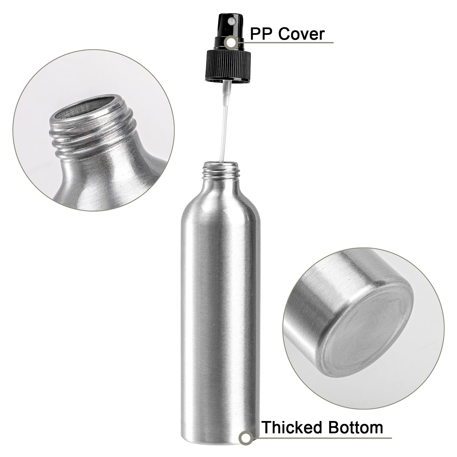 Youeon 9 Pack 8 Oz Fine Mist Spray Bottles, Refillable Aluminum Spray Bottles, Atomizer Water Spray Bottles, Reusable Bottles Wi