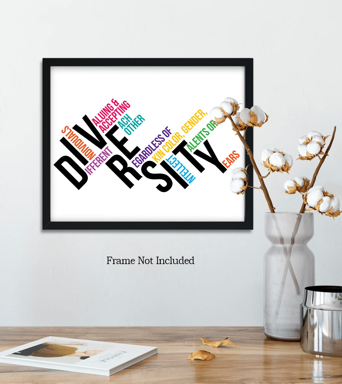 Diversity Wall Art - Social Justice Decor - Diversity Posters For Classroom - Motivational Posters For Classroom - Equality Wall